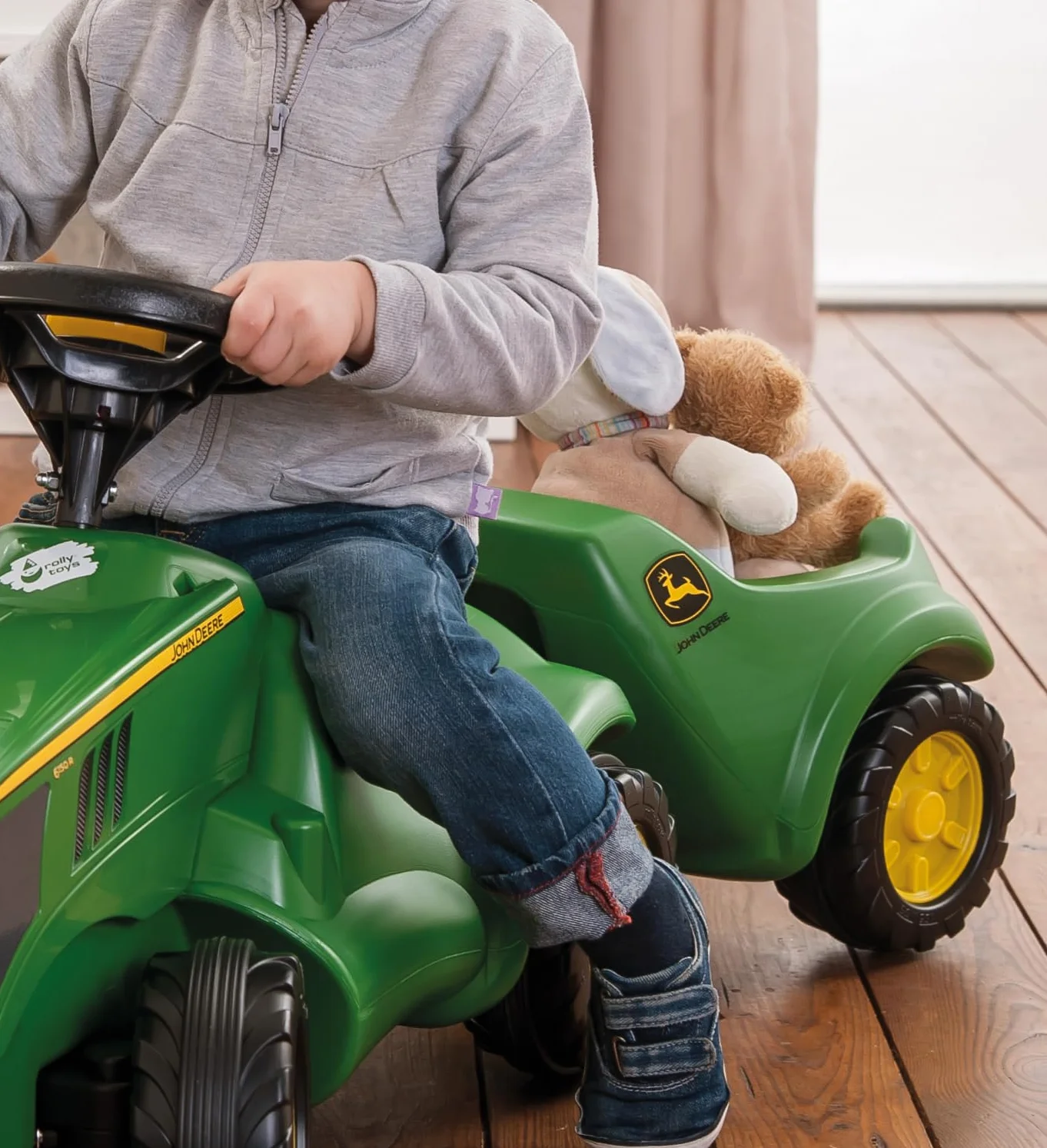 Rolly Toys S2612202 John Deere Mini przyczepa trakcyjna, zielona