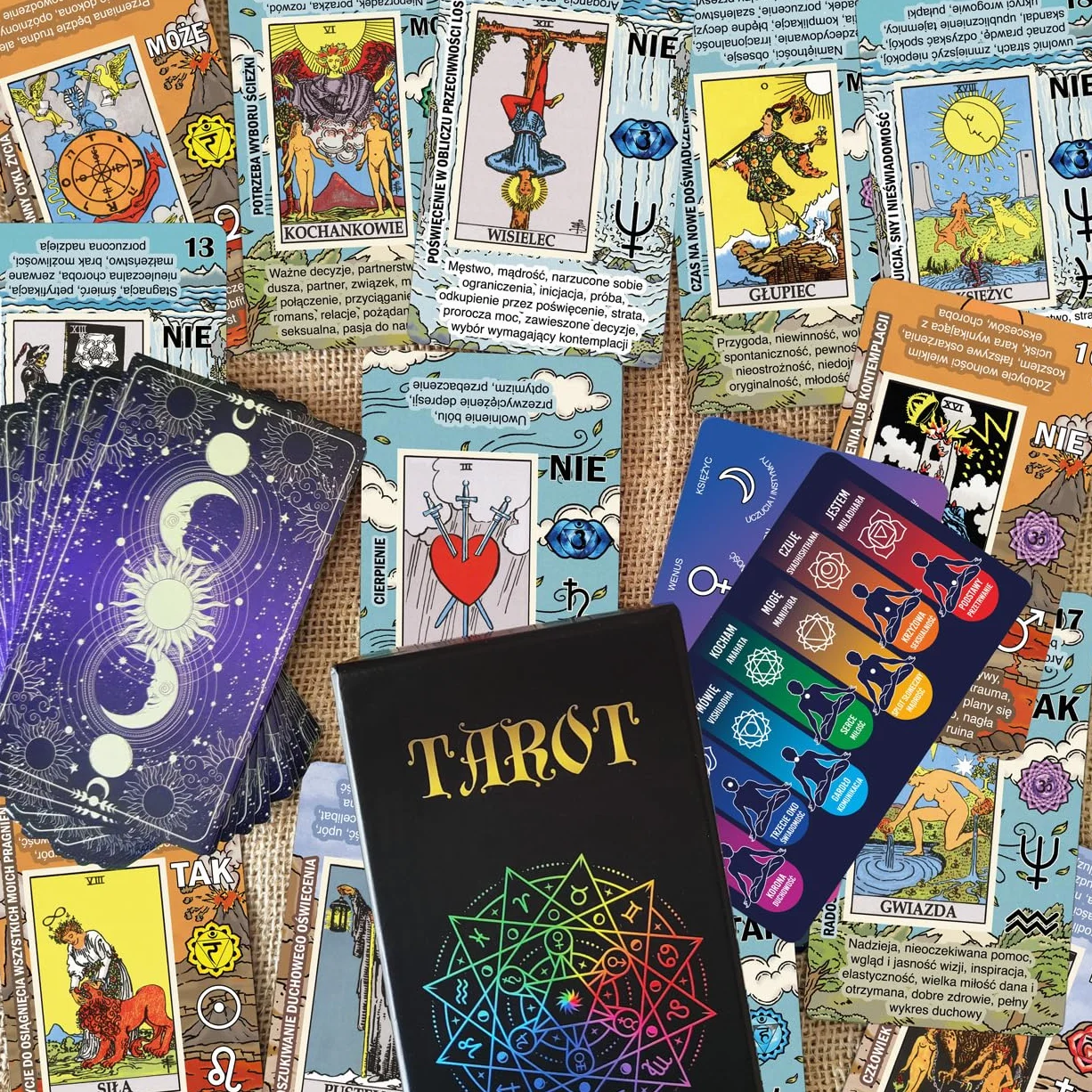 Karty Tarota dla początkujących - Łatwy Tarot, nauka i szybka interpretacja talii ze znaczeniami po polsku