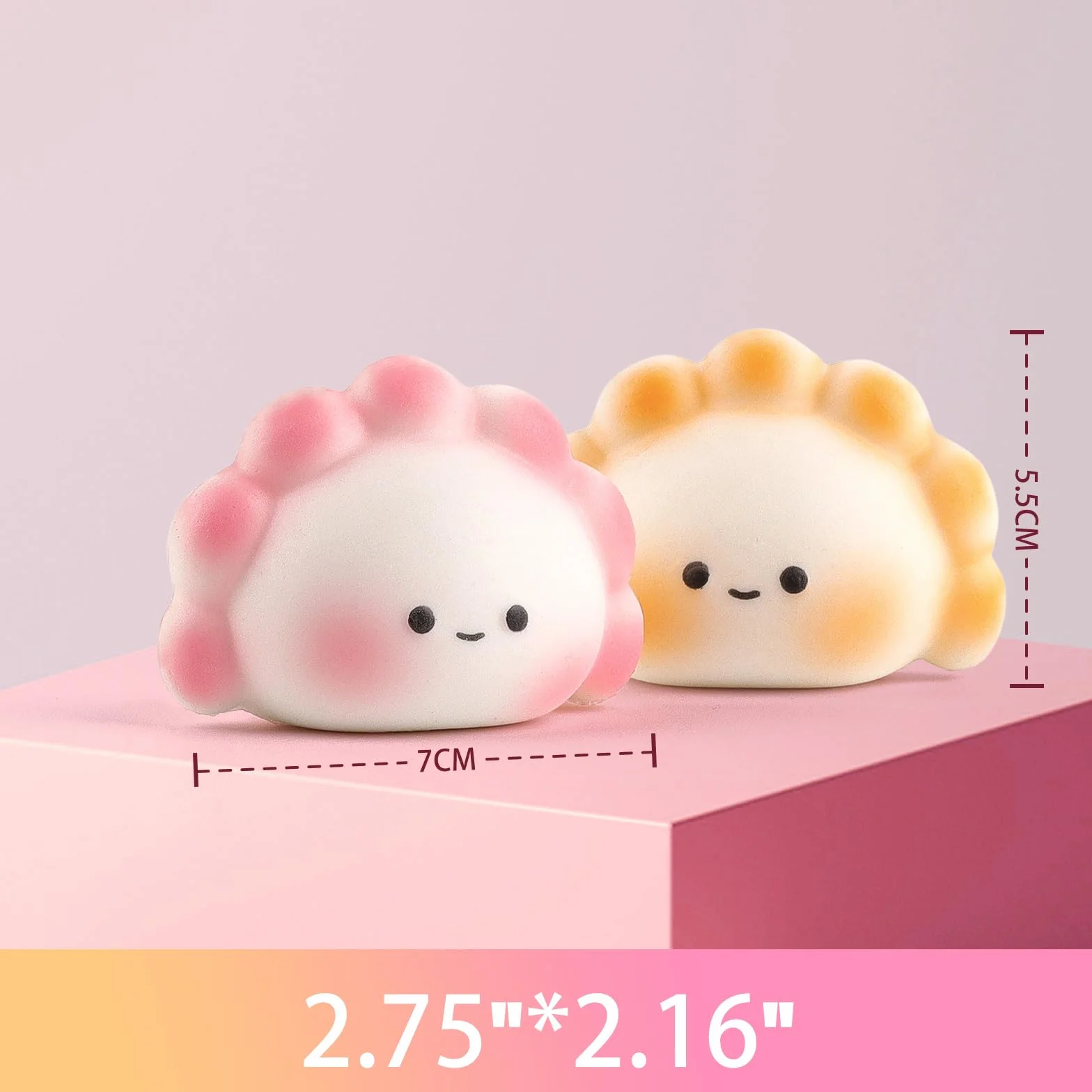 Anboor 4 SZT. Małe zabawki typu squishy z wypełnieniem - powolnie napełniające się zabawki sensoryczne do wciskania dla dzieci i dorosłych, urocze kawaii zabawki do odstresowania do klasy, na urodziny