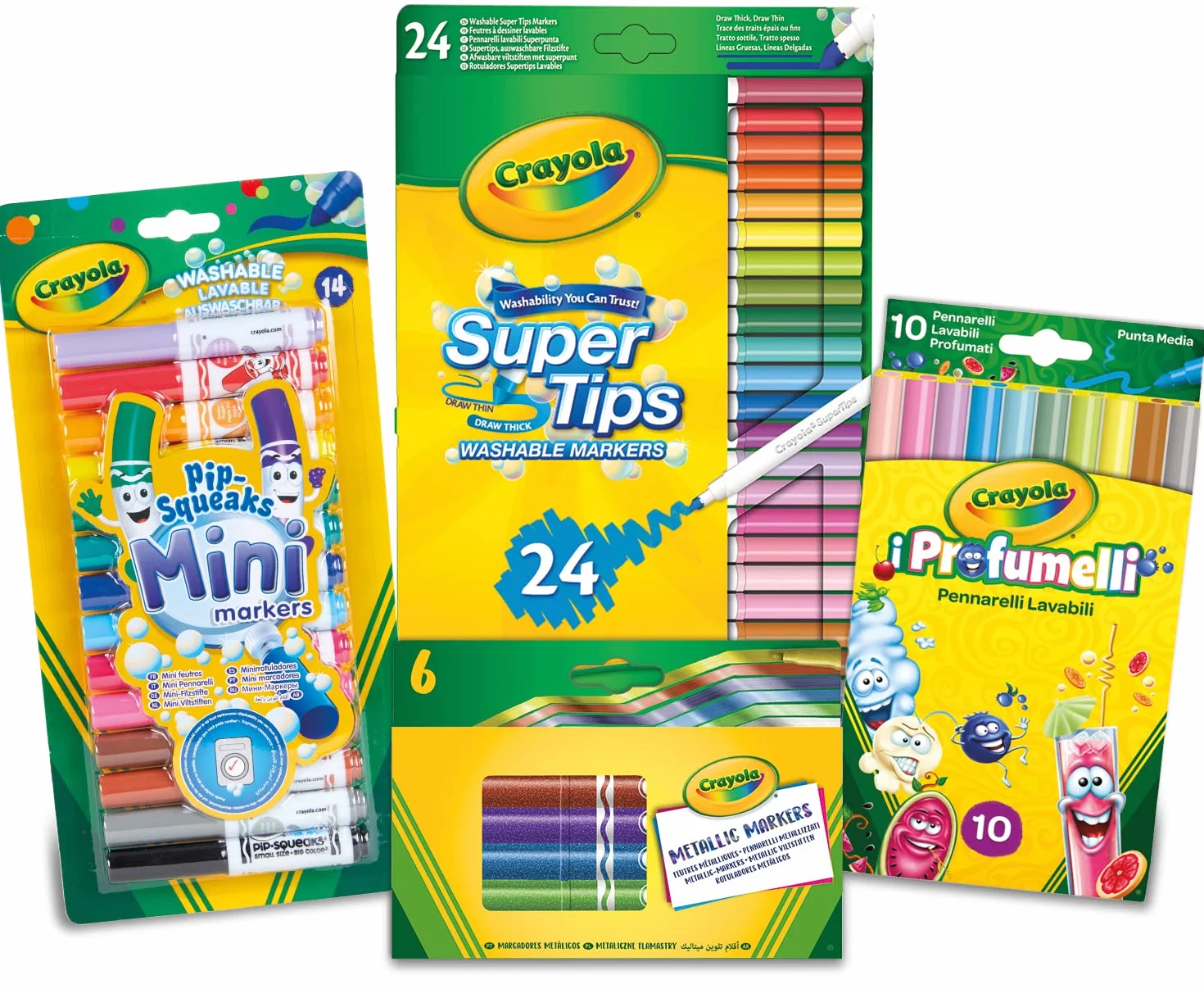 CRAYOLA - Super zestaw markerów, wartość artystyczna i rzemieślnicza, artykuły do kolorowania domu i powrotu do szkoły, prezent dla dzieci, od 6 lat