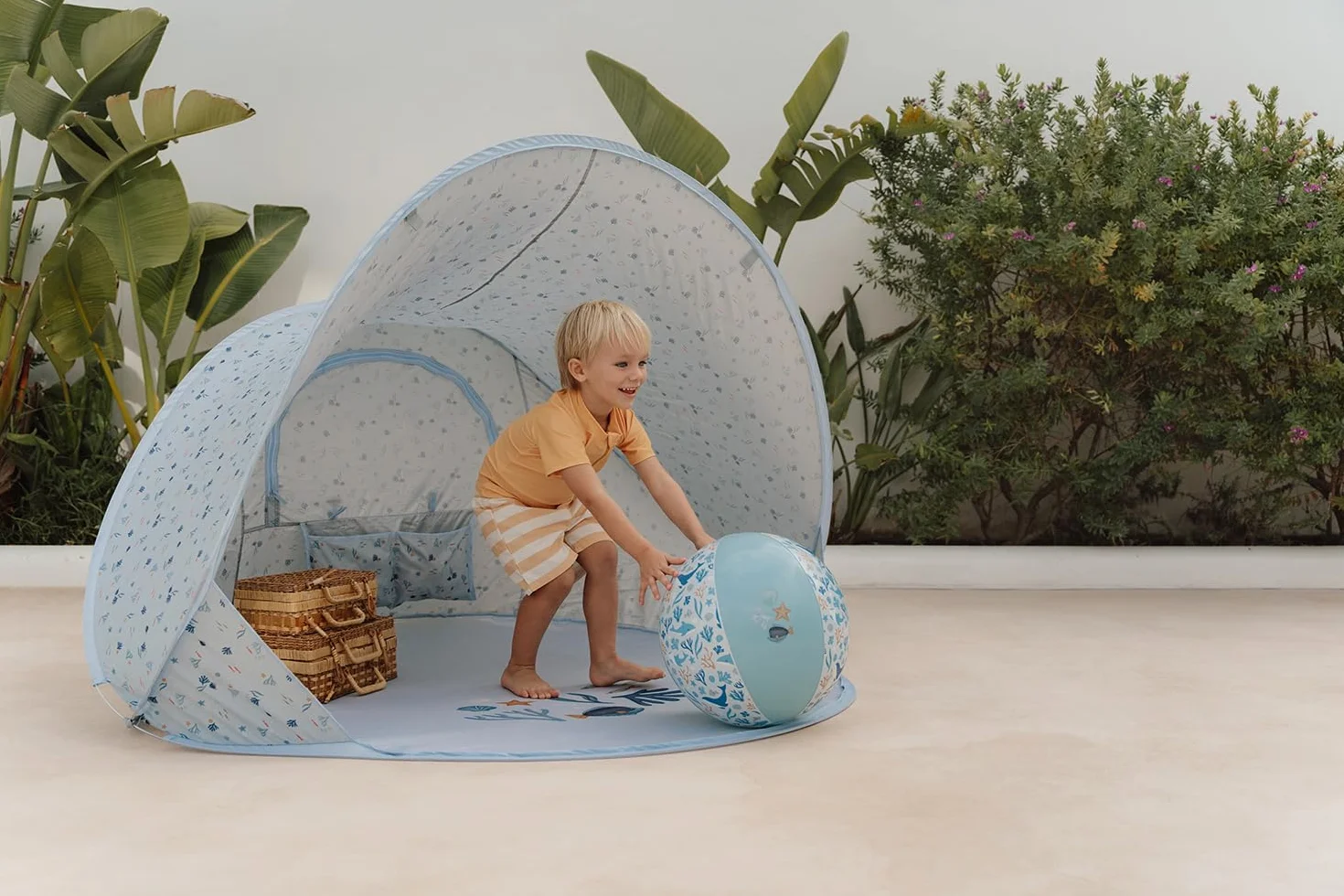 Little Dutch Ocean Dreams namiot Pop-Up 122 x 110 x 122 cm niebieski