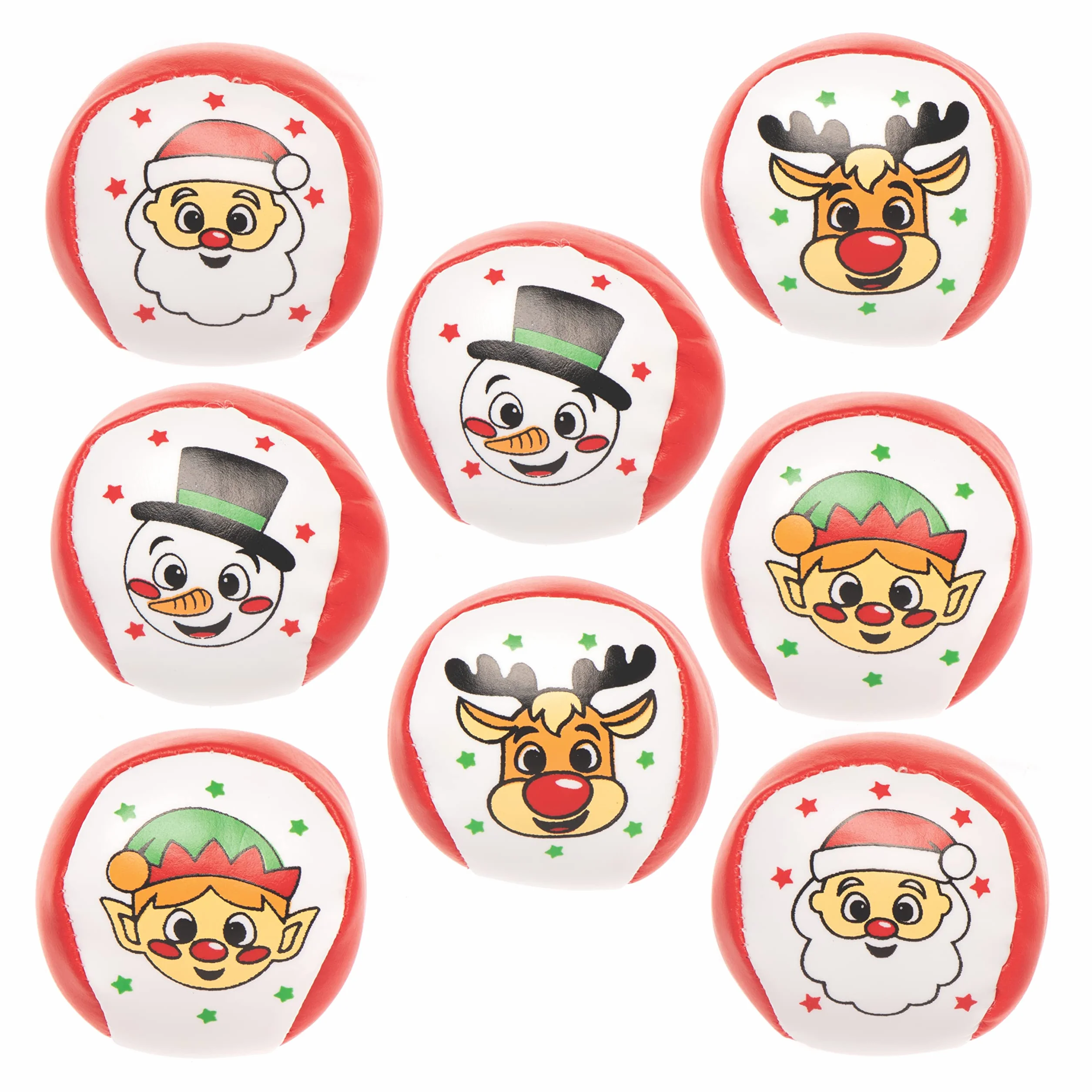 Baker Ross FC251 Świąteczne mini miękkie kulki, 8 sztuk, różne, małe