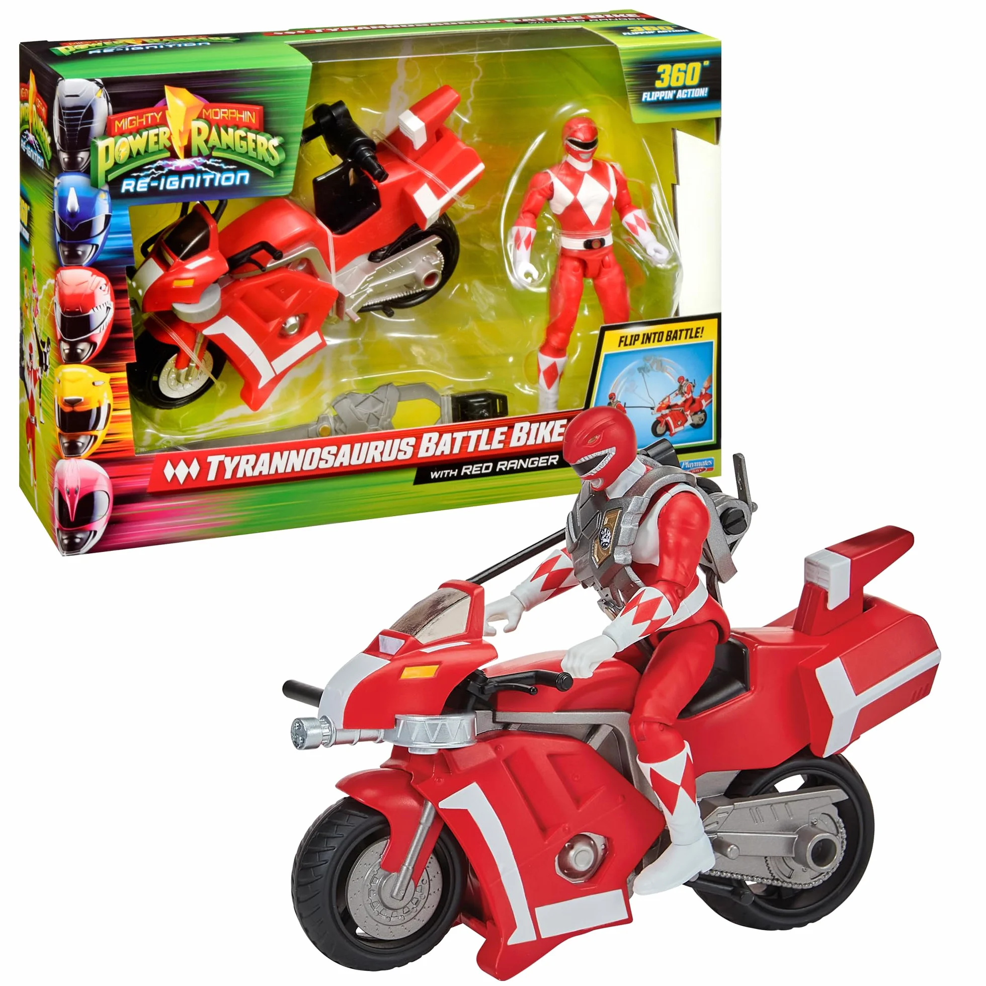 Power Rangers, Pojazd Deluxe z figurką 15 cm, czerwony strażnik - Jason Lee Scott, dla dzieci od 4 lat, PWG04