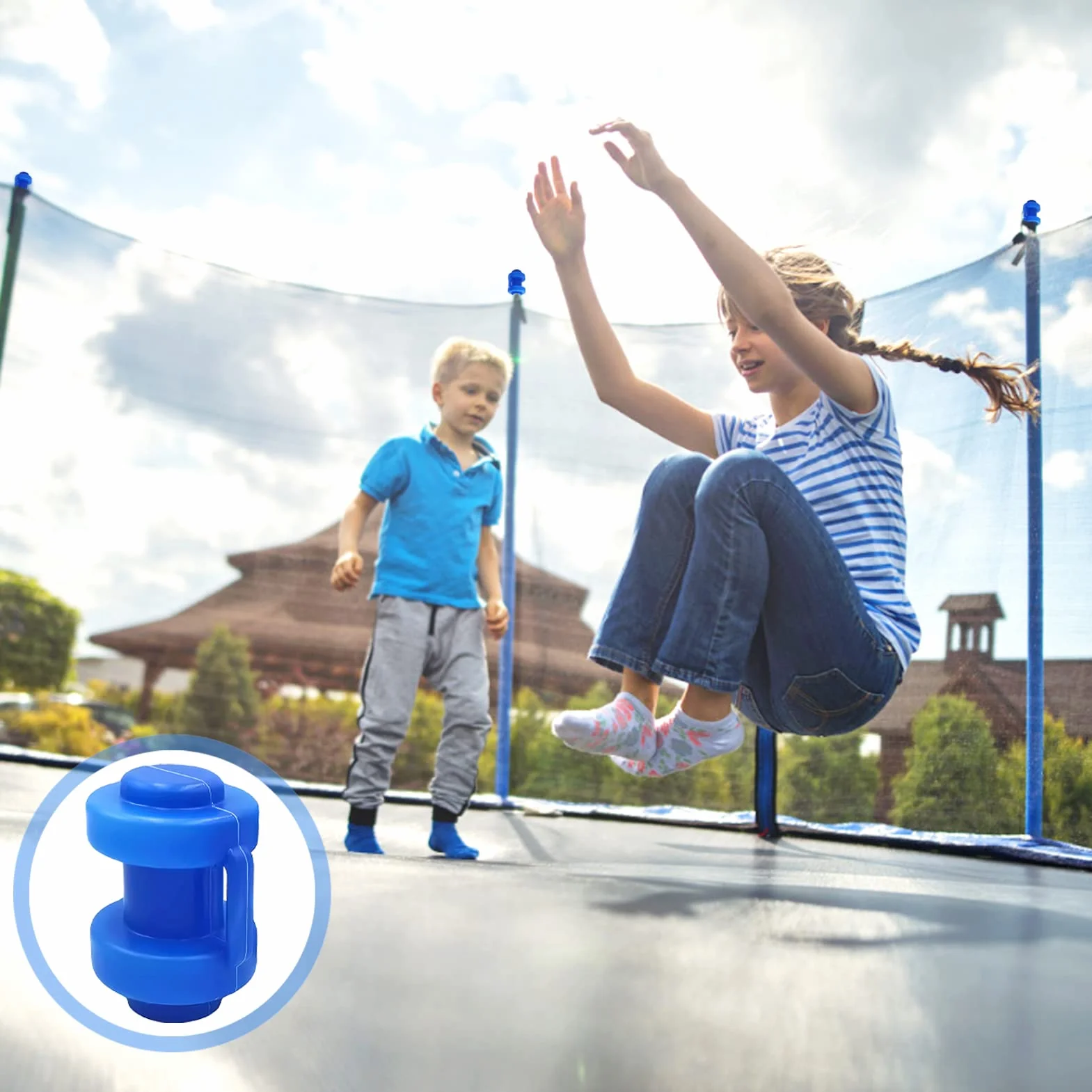 Zatyczki do trampoliny, 10 sztuk Trampolina zatyczki, pokrywa krawędzi trampoliny, zatyczki zamykające do trampoliny, akcesoria sportowe trampolina, Ø25mm