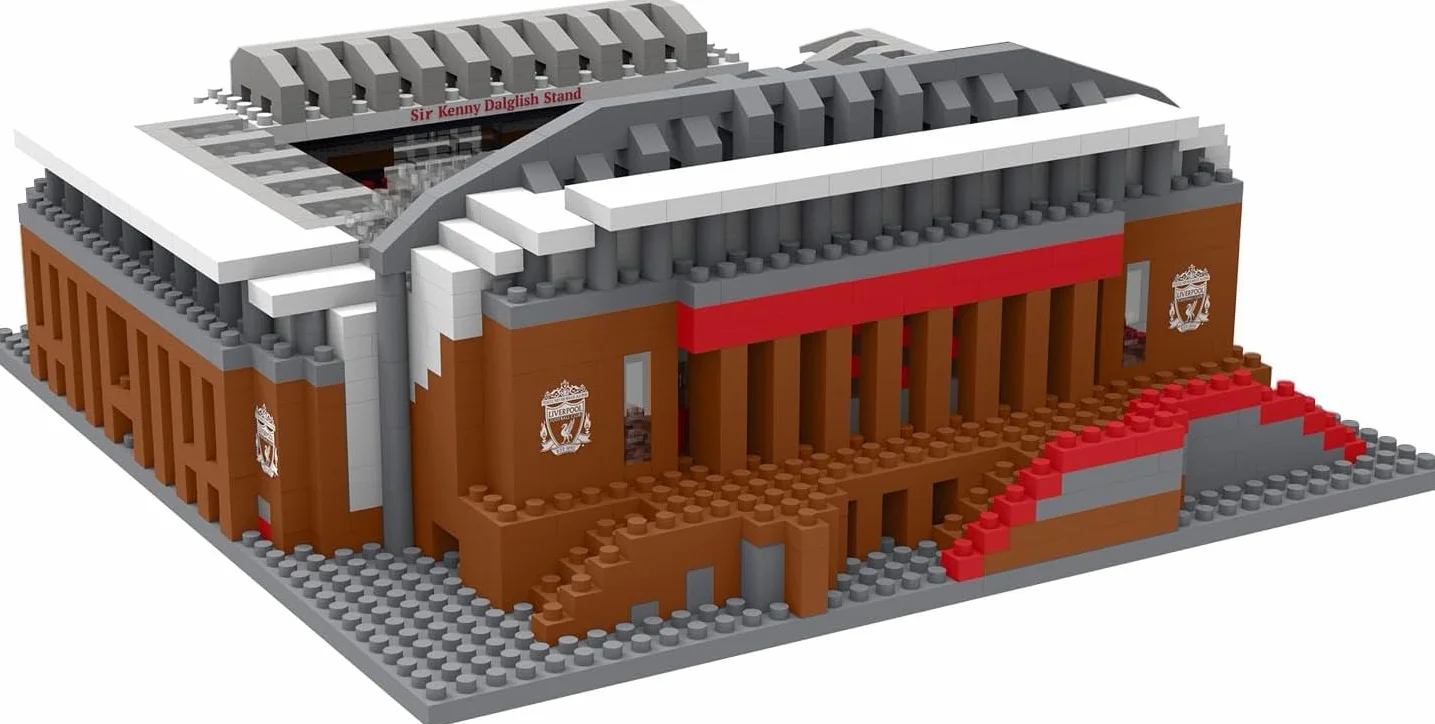 FOCO Oficjalny produkt licencjonowany Liverpool FC Anfield BRXLZ kamienie 3D mini stadion piłkarski zestaw budowlany