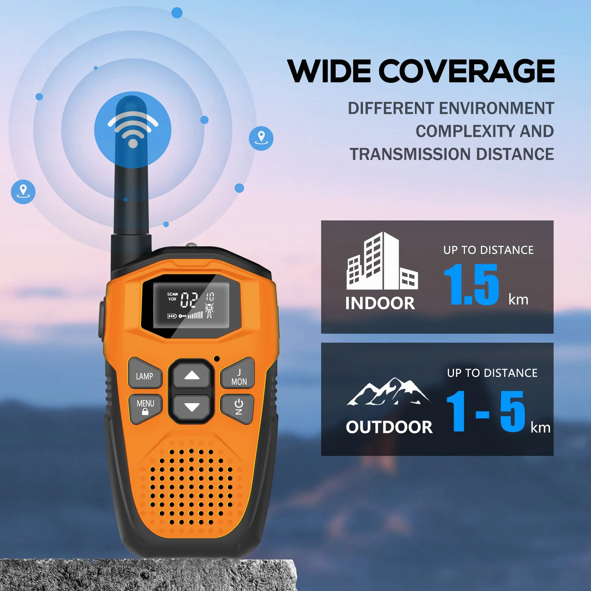 Walkie Talkie dla dorosłych o dużym zasięgu, 3 sztuki, NXGKET Akumulatorowe Walkie Talkie dla dzieci z wbudowaną baterią litowo-jonową, 16-kanałowe radio z kablem ładującym typu C,na kemping