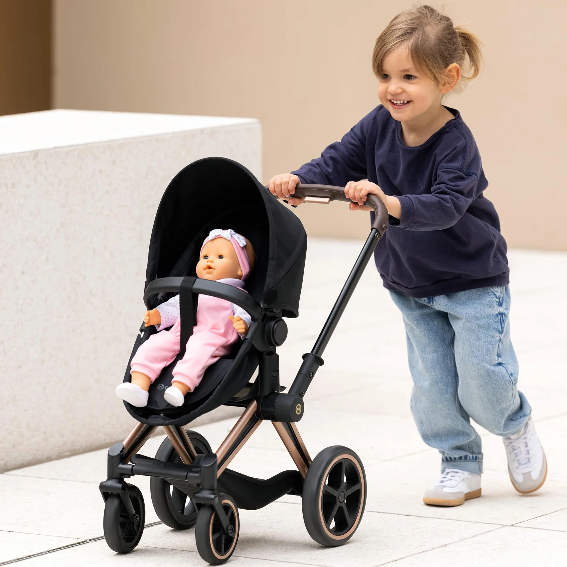 Corolle Wózek dziecięcy Cybex Black Akcesoria do Poupon 36 i 42 cm od 3 lat