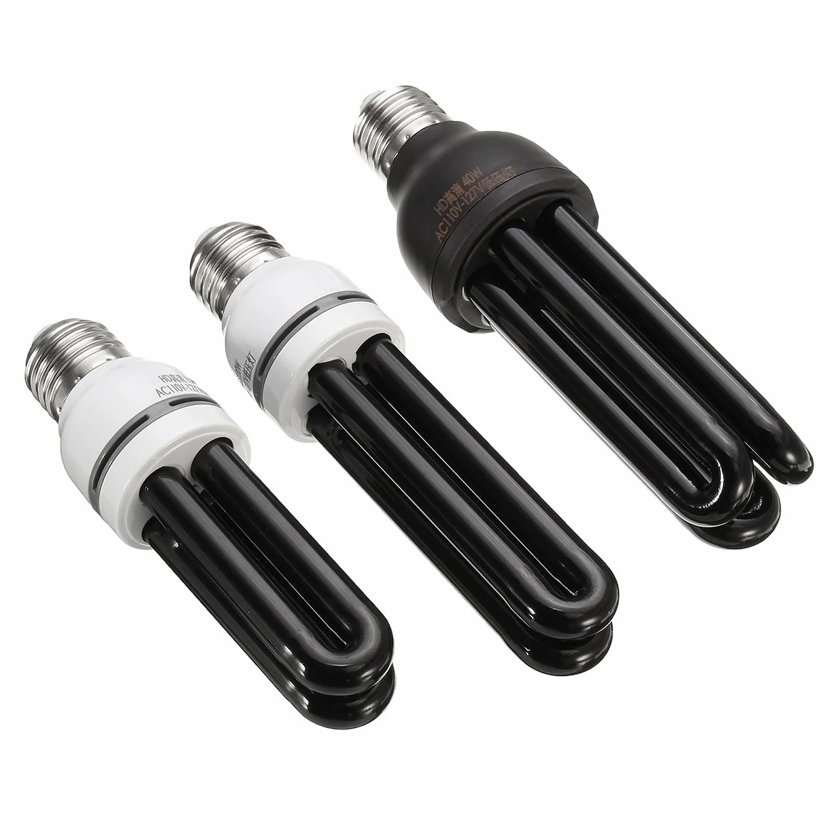 MASUNN E27 15/20/40 W czarna sterylizator UV żarówka fioletowa zabijająca zarazki moc sceniczna AC 110-127 V - 20 W