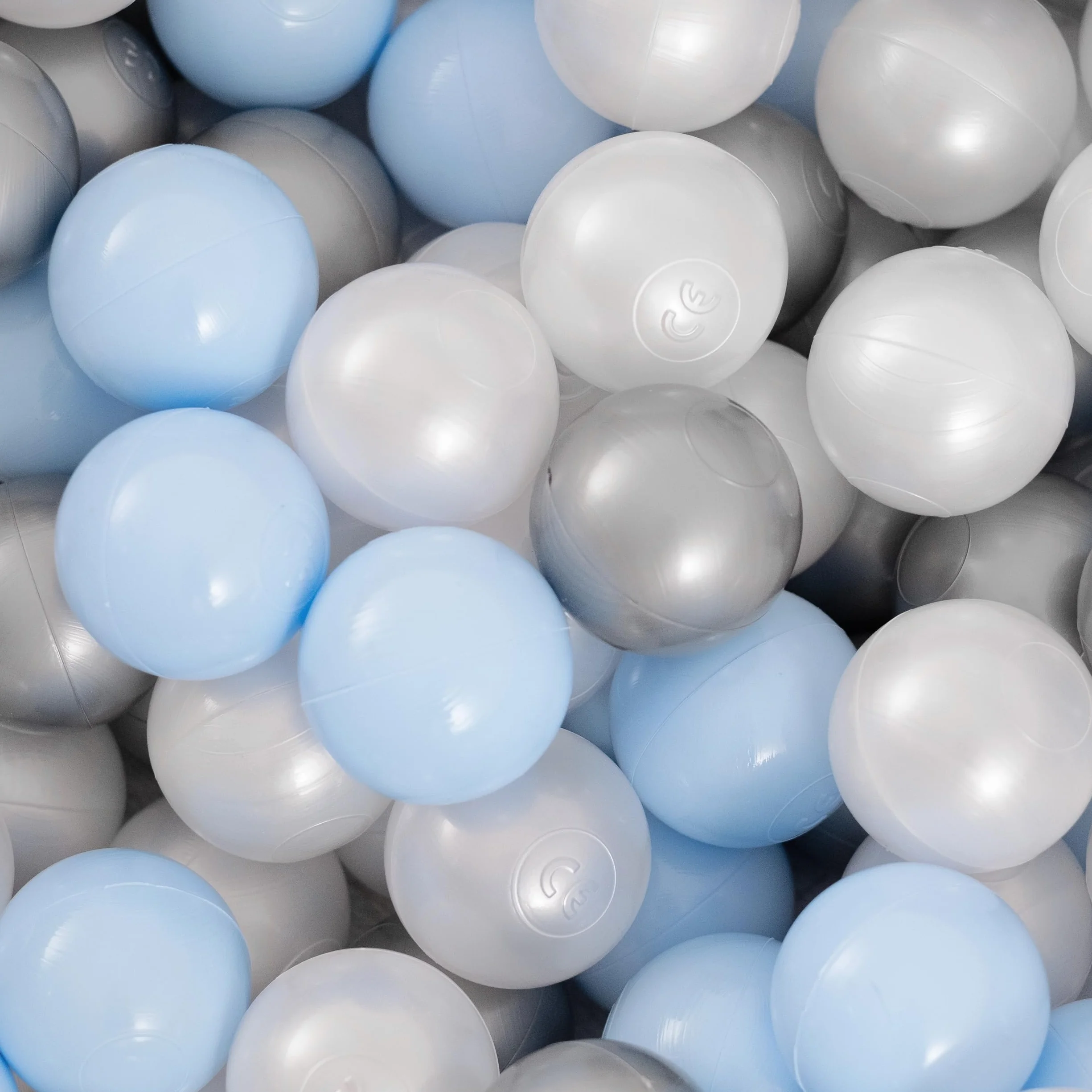 MISIOO Piłki do basenu z piłkami, 150 sztuk, piłki basenowe, średnica 6 cm, plastikowe piłki wyprodukowane w 100% z LDPE, zabawka dla niemowląt