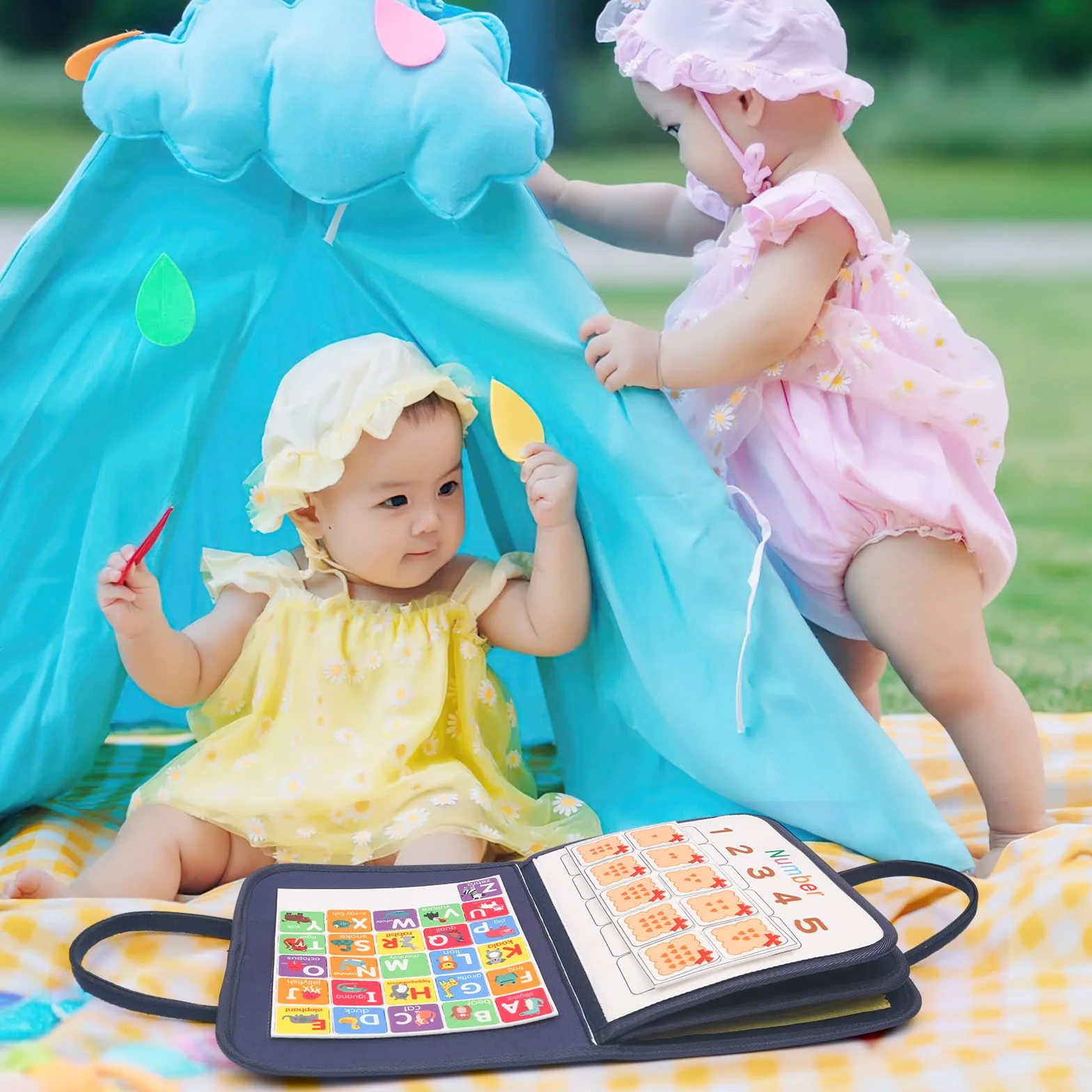 Withosent Busy Board 4-warstwowa Montessori deska do ćwiczeń dla dzieci 3-4 lata