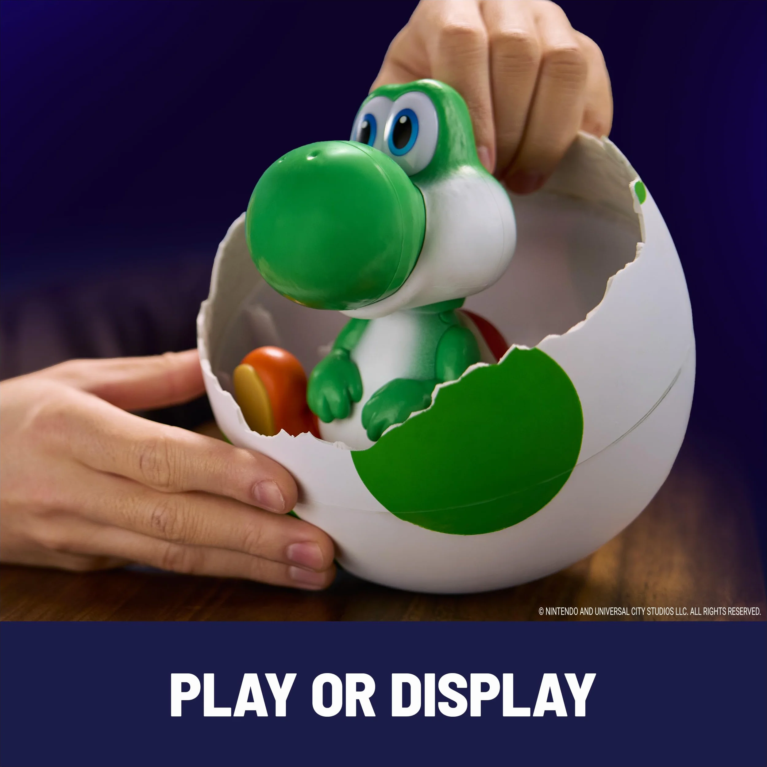 Hatchin' Yoshi Super Mario Galaxy Movie Interactive Egg Action Figure with Sounds Ages 4+ Batteries Included