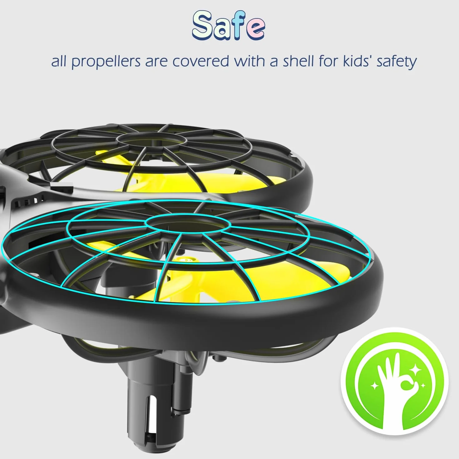 Loolinn | Dron dla dzieci - Mini dron, wewnętrzne drony RC z automatyczną technologią zapobiegającą kolizjom/odwrócenie 360° / tryb ręcznie sterowany/w zestawie dwa baterie (Prezent dla dzieci)