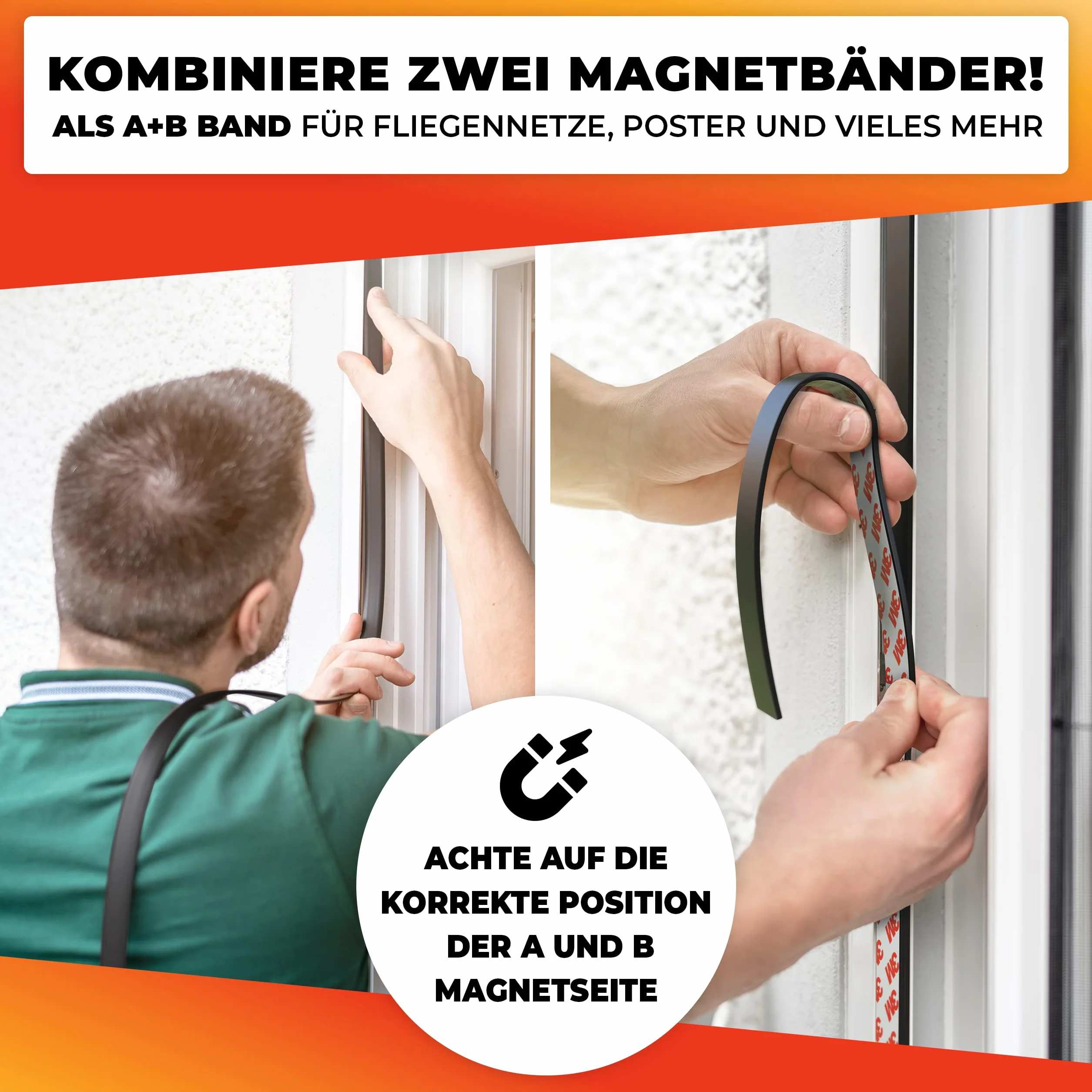 JAWA samoprzylepna taśma magnetyczna, mocna, możliwość przycięcia, paski magnetyczne z figurkami Tonie, magnetyczna taśma klejąca do moskitiery i robota odkurzającego (3 m)