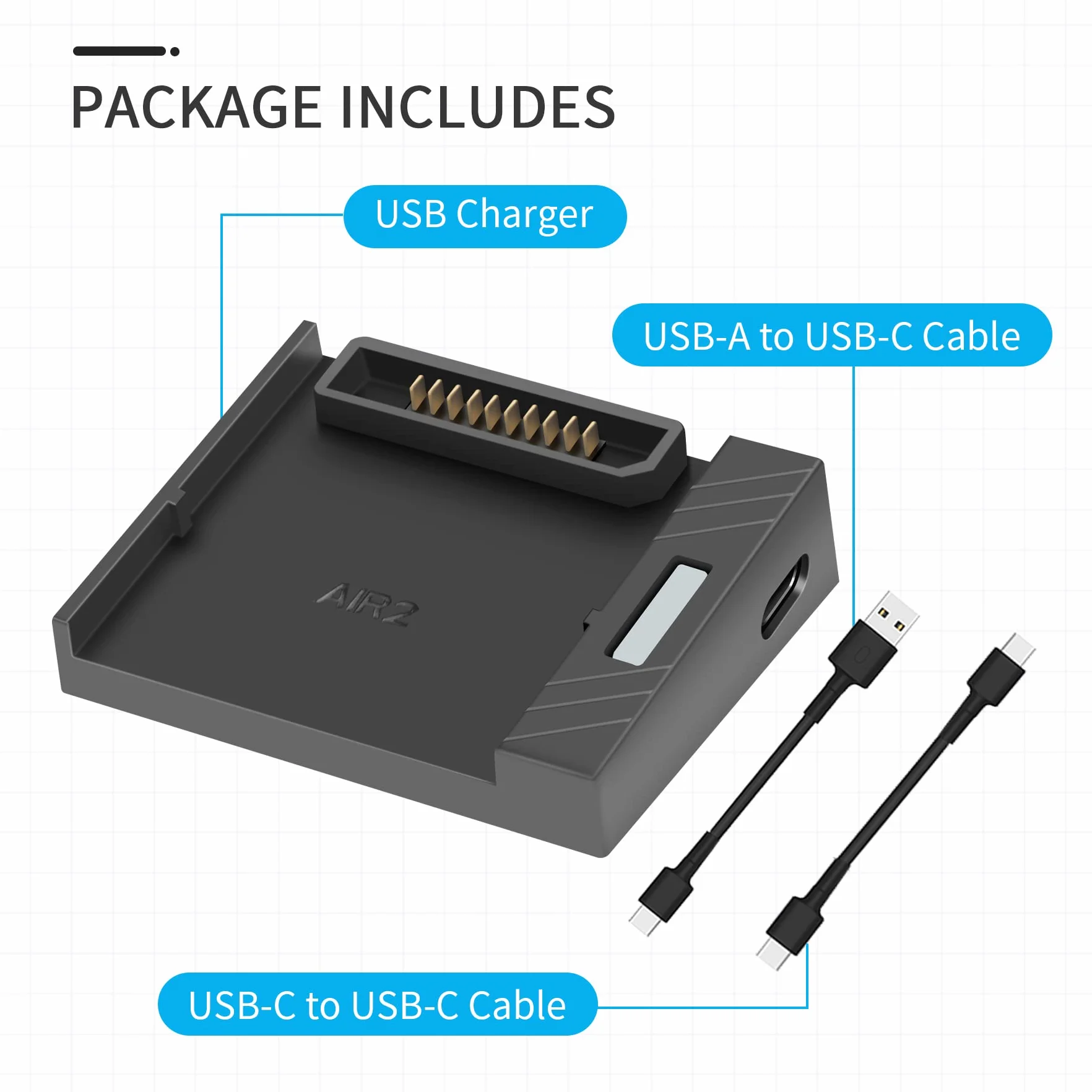 Ładowarka USB z PD/QC do DJI Air 2S, dron Mavic Air 2, akcesoria do centrum ładowania Raqid
