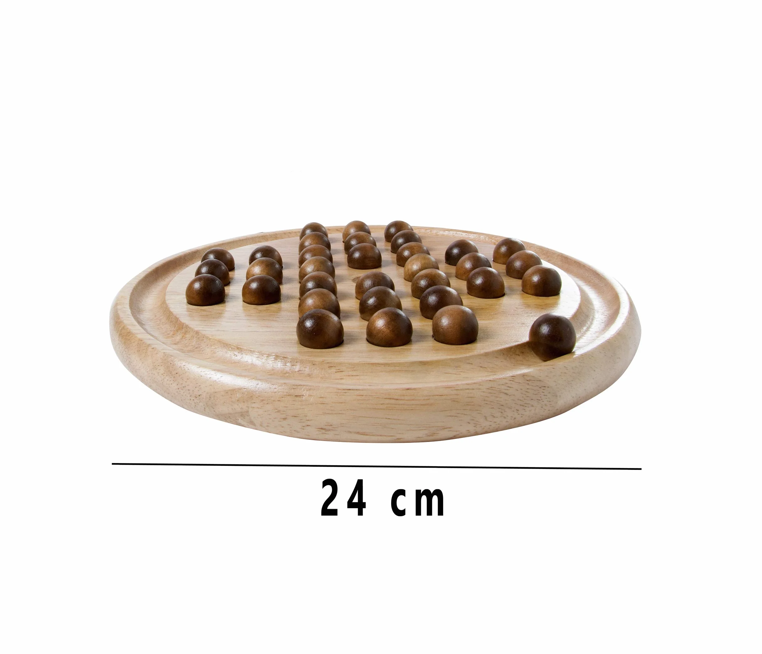 Engelhart – 200119 – Angielski samotnik – plansza drewniana 23 cm – 33 otwory – klasyczna gra logiczna – 1 osoba – od 6 lat