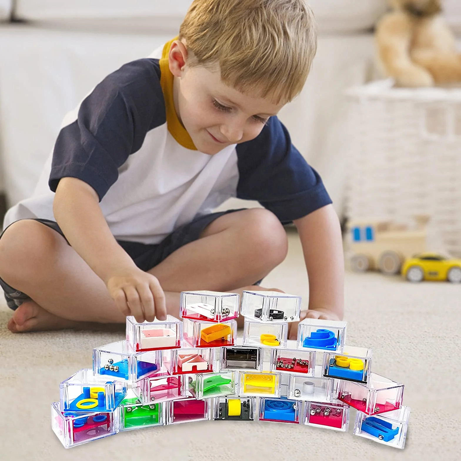 Mini zestaw do gry cierpliwości, 24 sztuki, 3D, gra logiczna, gra logiczna, gra w cierpliwość, gra zręcznościowa dla dzieci i dorosłych