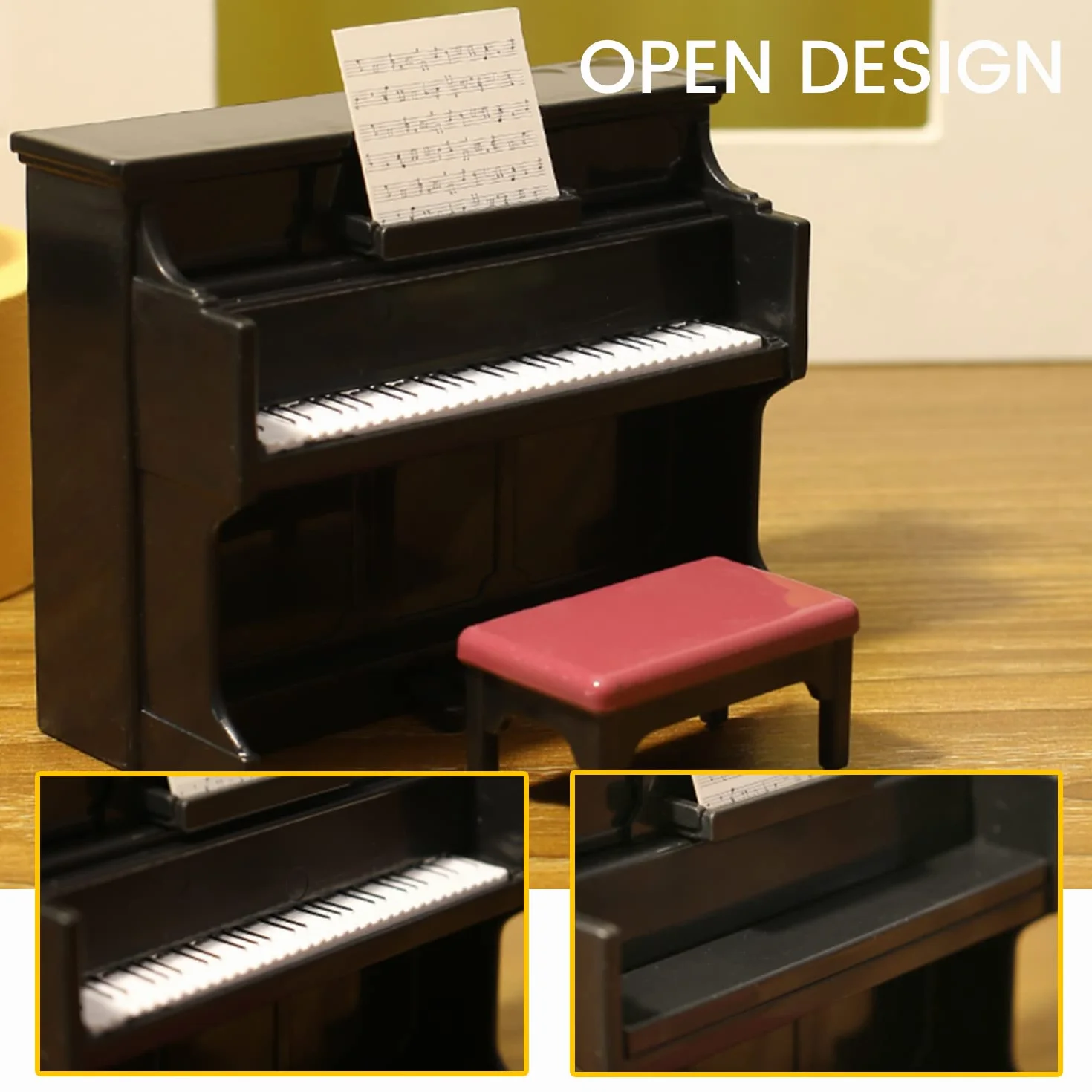 13 uroczych i ciekawych zestawów mini instrumentów muzycznych, modele z tworzywa sztucznego, np. gitary, fortepian, perkusja