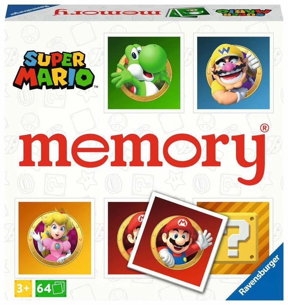 Ravensburger memory® Super Mario - 20925 - der Spieleklassiker für Super Mario-Fans, Merkspiel für 2-8 Spieler ab 3 Jahren