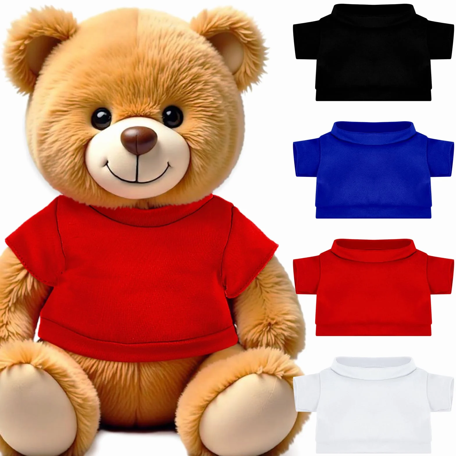 4 sztuki Build a Bear Clothes Mini Bear Ubranie Niedźwiedź Lalki Odzież Miś Odzież Pluszowe Zwierzę Ubrania 30-40 cm Niedźwiedzie Stwórz swoje własne pluszowe lalki na zewnątrz i akcesoria-B