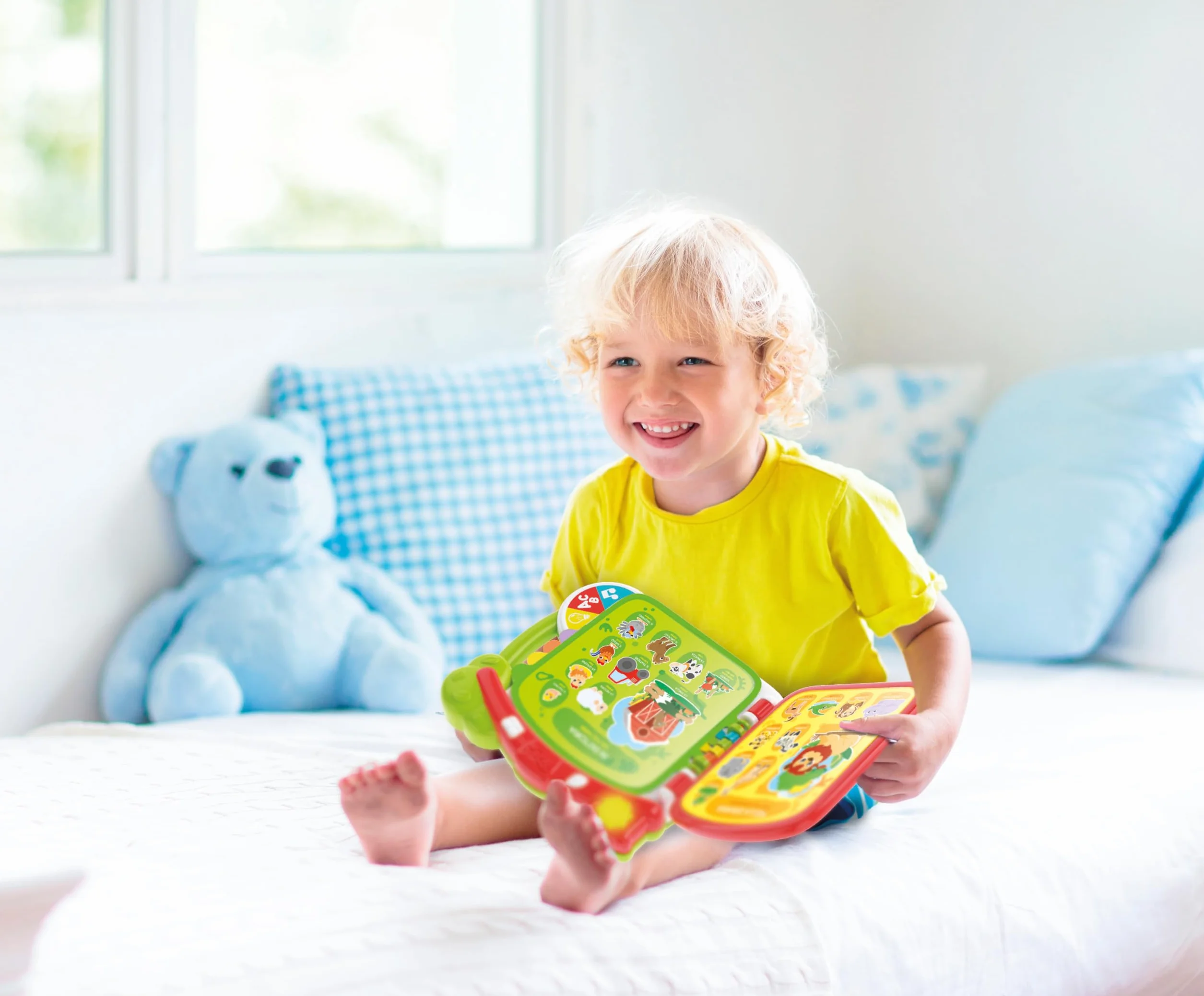Clementoni Baby Discover the world in 100 worlds - interactive book 1 year electronic speaking, edukacyjna dwujęzyczna książka dla dzieci, dwujęzyczny dźwięk dotykowy, nauka włoskiego i angielskiego,