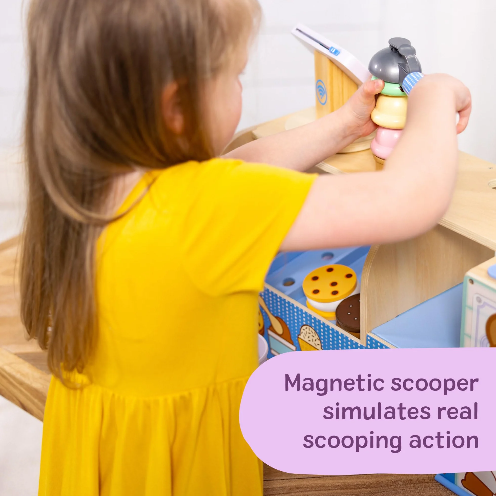 Melissa & Doug Zabawkowa drewniana lada z gałkowanymi lodami
