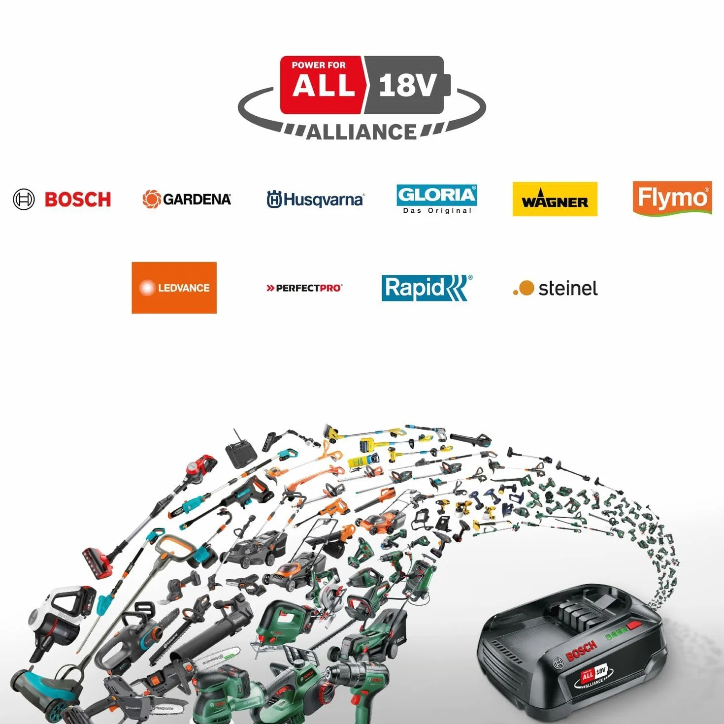 Bosch akumulatorowa lampa robocza LED/lampa budowlana/przenośny naświetlacz UniversalWorkLight 18V-2100 (maks 2100 lumenów, 3 ustawienia jasności, głowica składana w 10 stopniach, bez akumulatora)