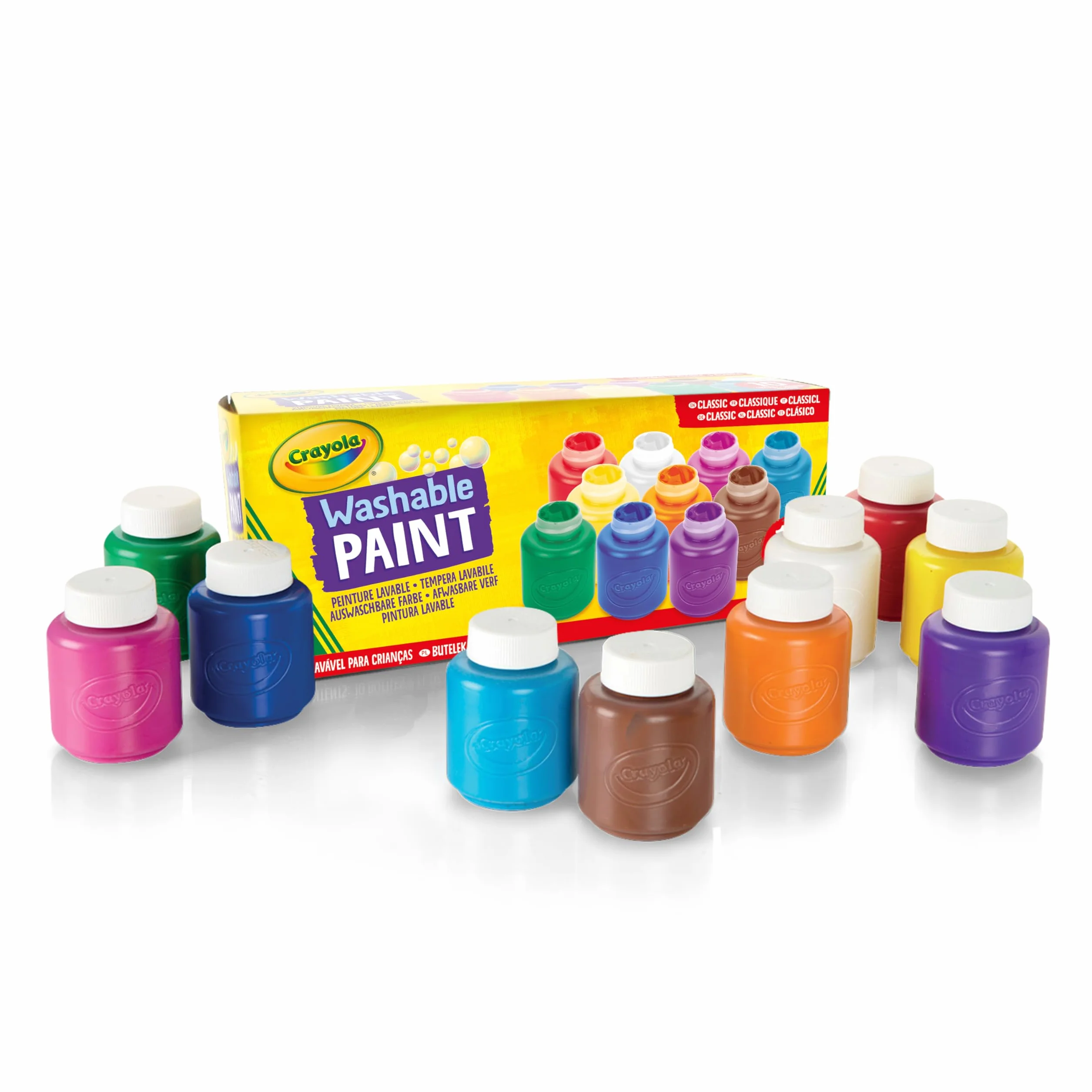 Crayola Zmywalne kredki dla dzieci opakowanie 10 słoiczków 59 ml od 3 lat