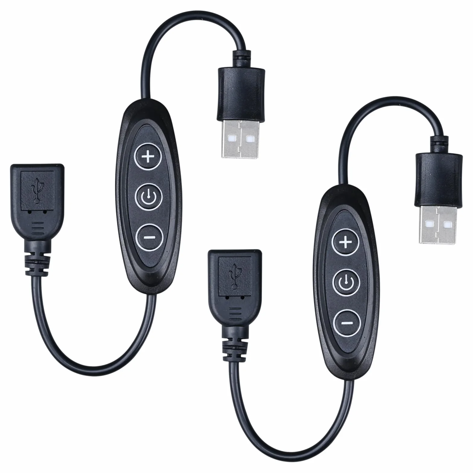 GOMING Przełącznik ściemniacza USB 5V Kobieta do Mężczyzny 10 Poziomów Jasności do Monochromatycznej Taśmy LED USB 5V (2 szt)