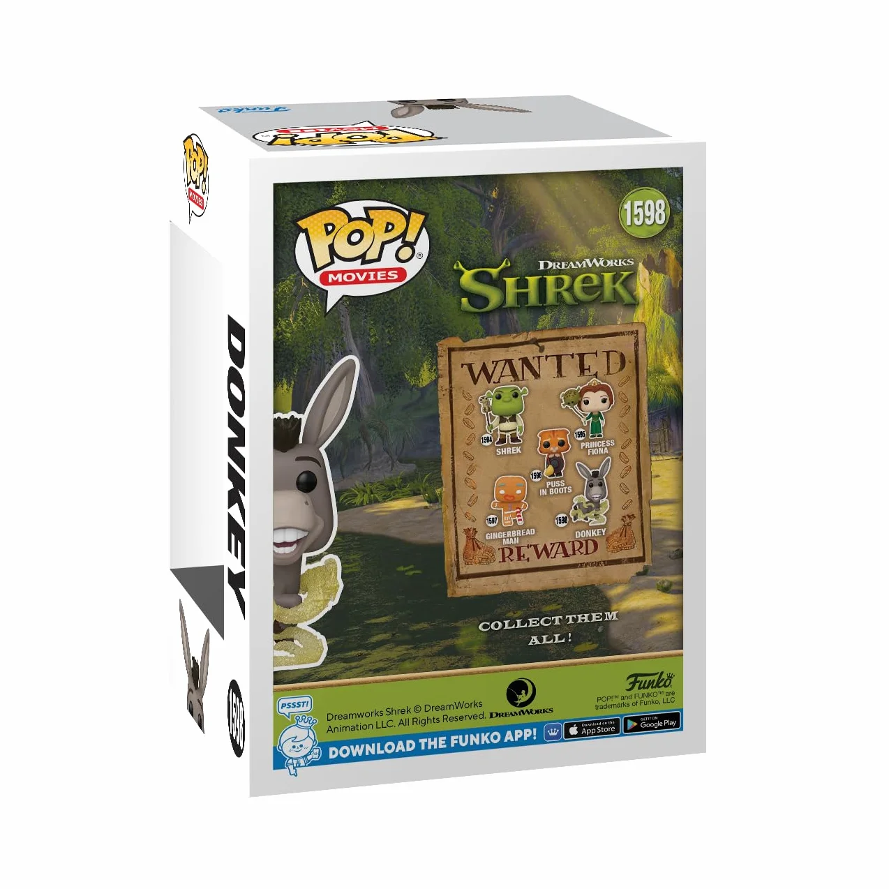 Funko POP! Movies: Shrek Dream Works 30th - Donkey - Kolekcjonerska figurka winylowa - Pomysł na prezent - Oficjalny towar - Zabawki dla dzieci i dorosłych - Fani filmów