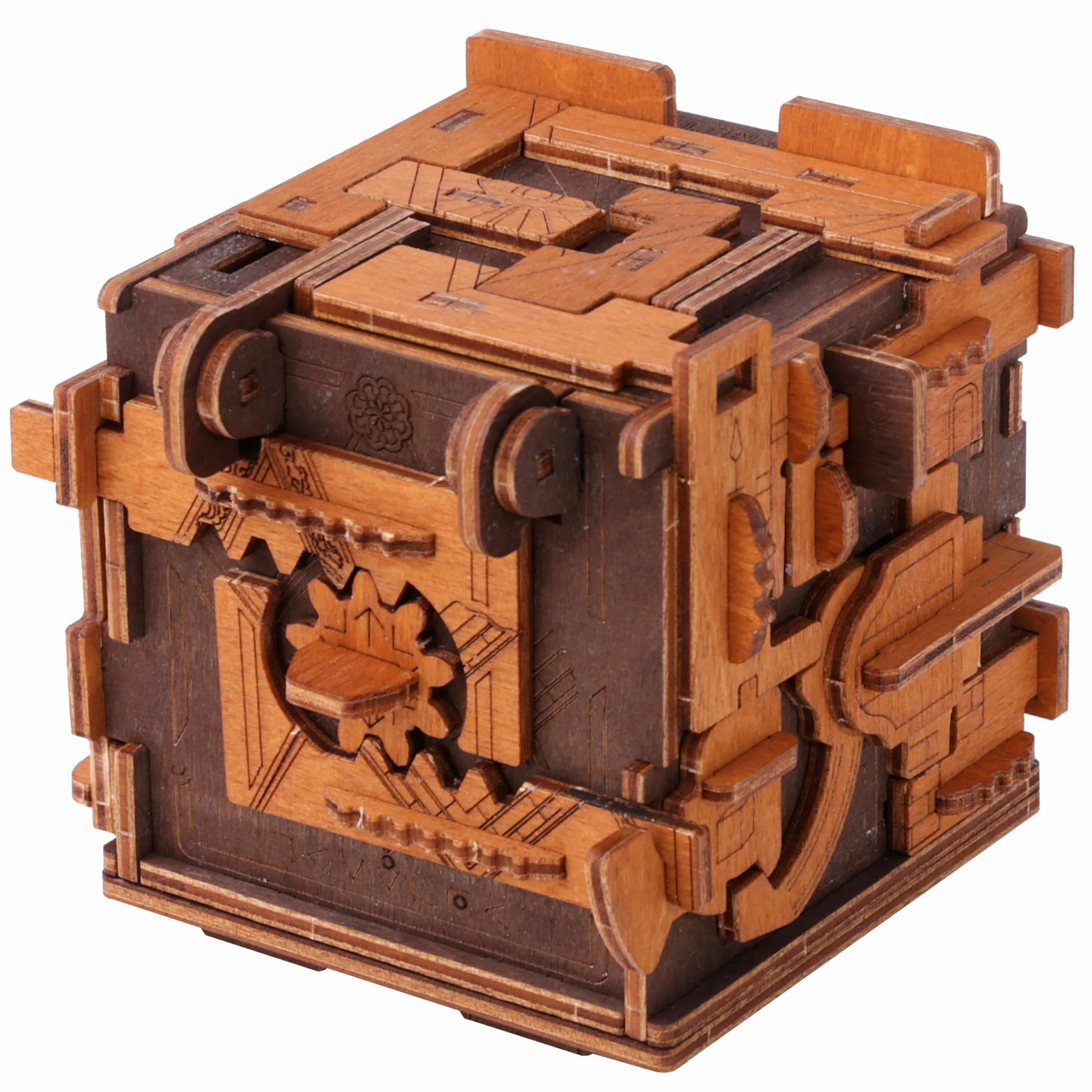 WOODEN.CITY Escape Room Drewniane pudełko na puzzle 3D dla dorosłych i młodzieży, pudełko na puzzle z mechanizmem skrzynki na kluebox - mechaniczne drewniane pudełko na puzzle, unikalne pudełko na