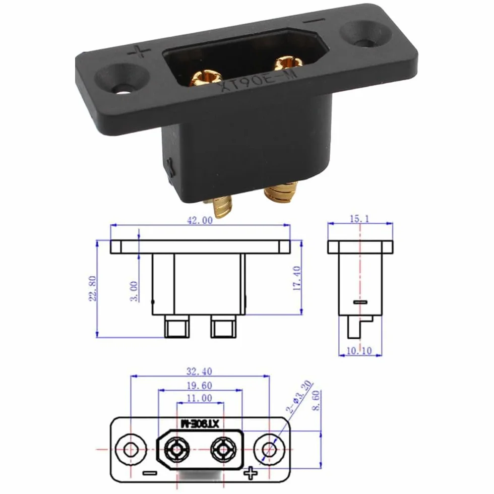 RUNCCI-YUN 10 par XT90E-M XT90h XT90H złącze męskie typu Bullet Connector wtyk kablowy z gumową nasadką, śruby zabezpieczone przed wodą do akumulatora Lipo XT90