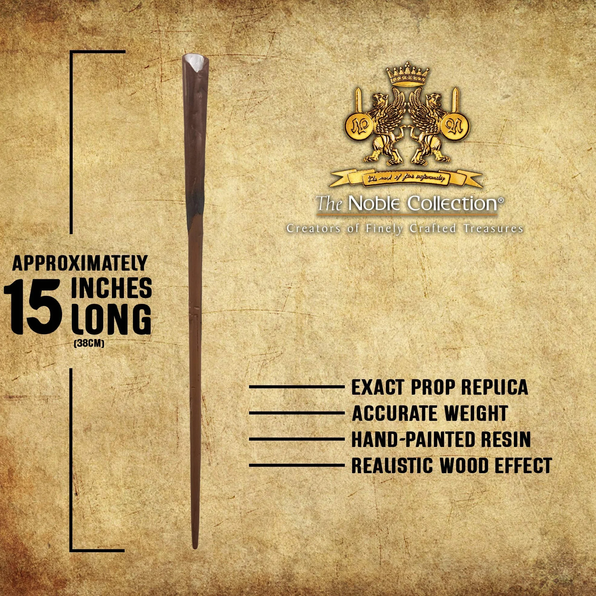 The Noble Collection Newt Scamander Wand in Collectors Box 14 inch Newt Scamander Wand With Collectors Wand Box - Fantastic Beasts Film Set Movie Props Wands