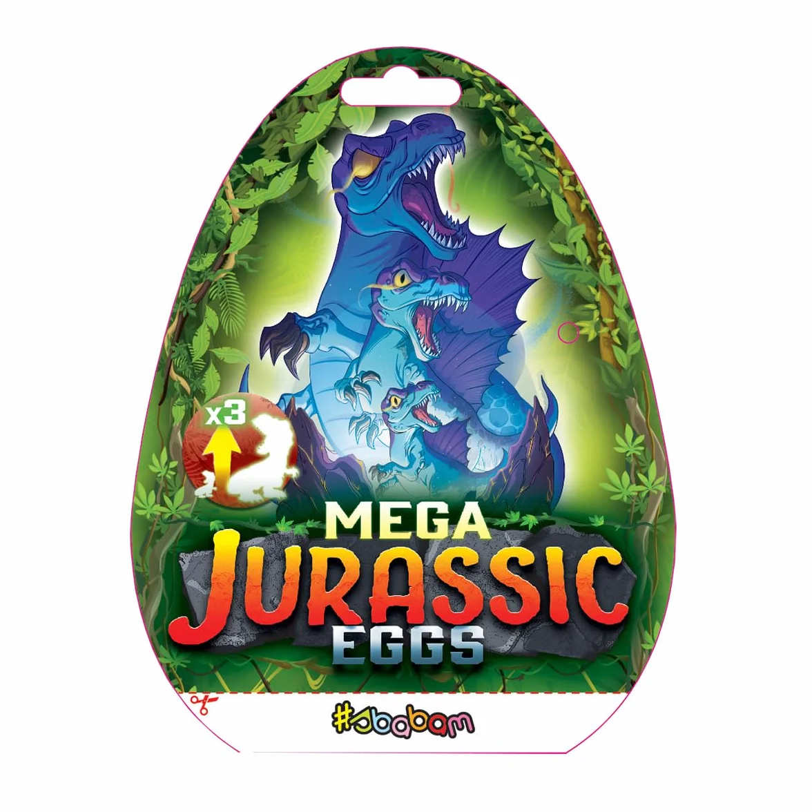 #sbabam Funny Box Mega Jurassic Eggs, zabawka od 3 lat, 3 sztuki, zabawka dinozaura dla dzieci urodzonych z magicznych jaj – idealna jako prezent dla dziecka