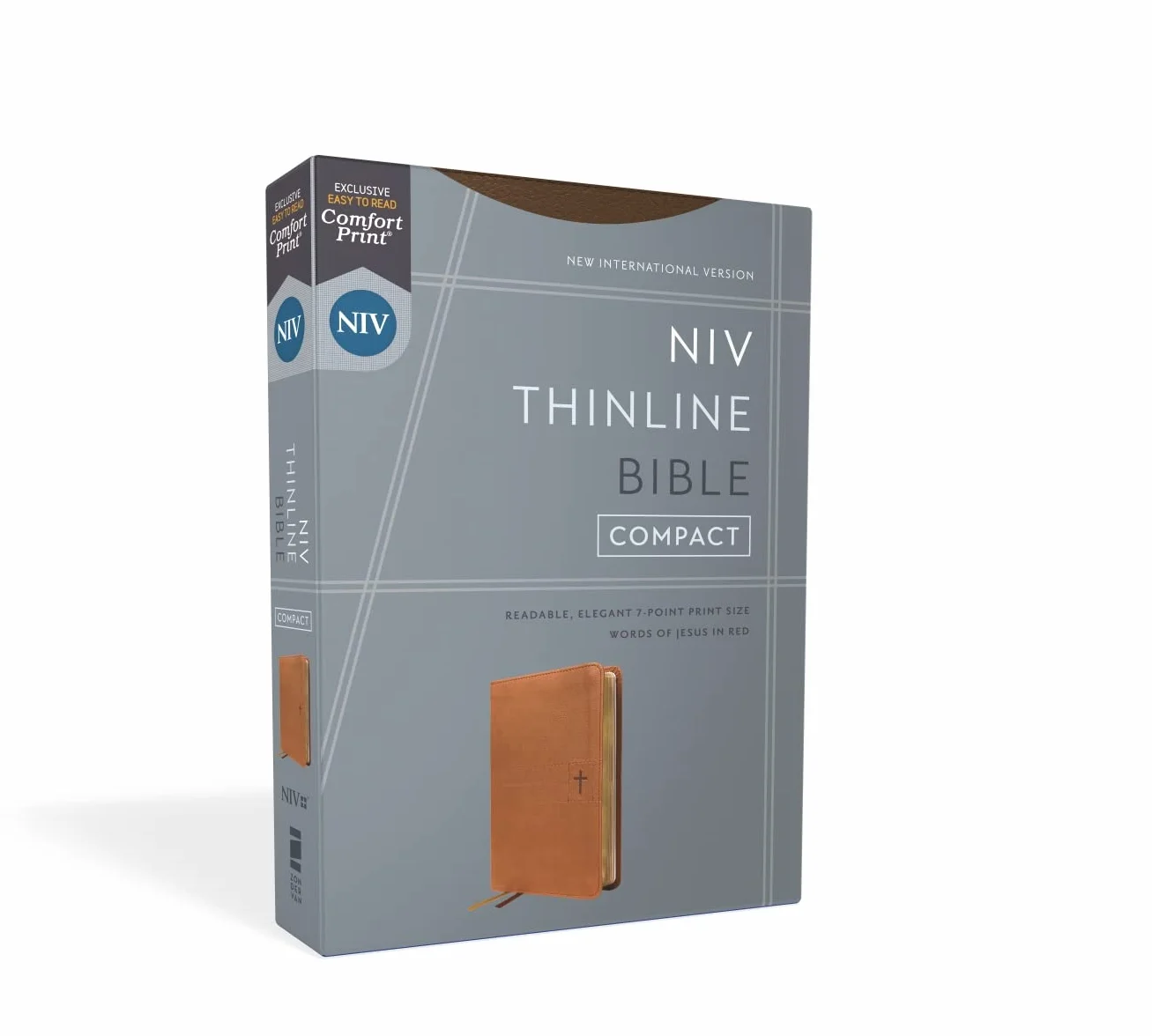Niv, Thinline Bible, Compact, Leathersoft, Brown, Red Letter, Comfort Print: New International Version, Brown, Leathersoft, Thinline, Red Letter, Comfort Print