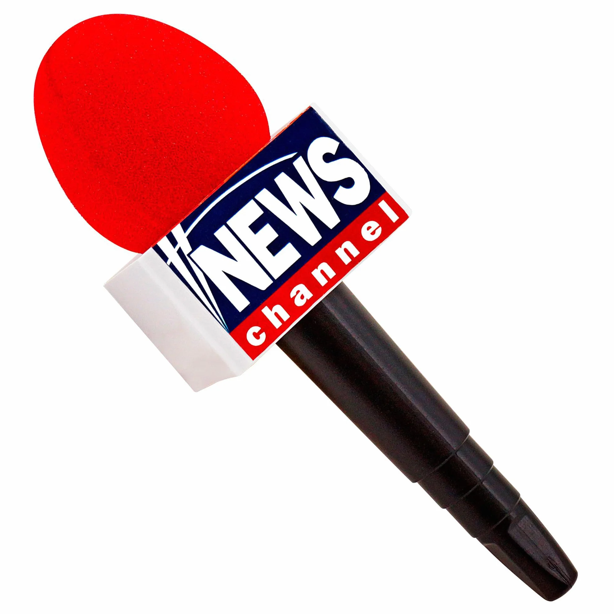 W WIDMANN MILANO Party Fashion - Mikrofon Breaking News, 25 cm, Akcesorium Prezenter, Karnawał