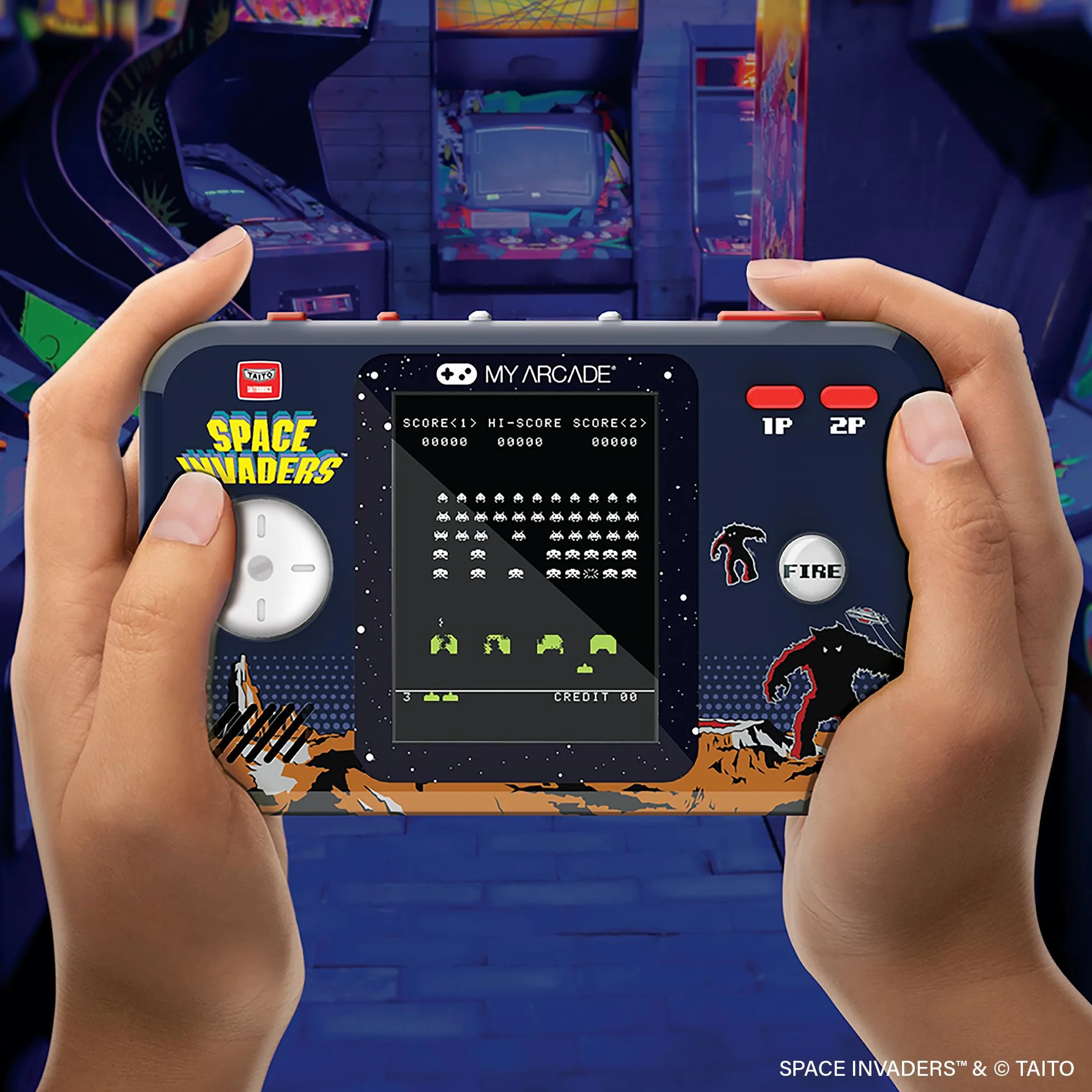 My Arcade DGUNL-7150 Space Invaders Pocket Player Pro przenośny system gier z futerałem do przenoszenia