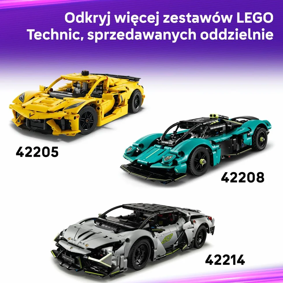 LEGO Technic Ferrari FXX K, model samochodu do składania dla dzieci i fanów motoryzacji, zabawka konstrukcyjna, pomysł na prezent dla 10-latka i dekoracje do pokoju chłopca i dziewczynki 42212