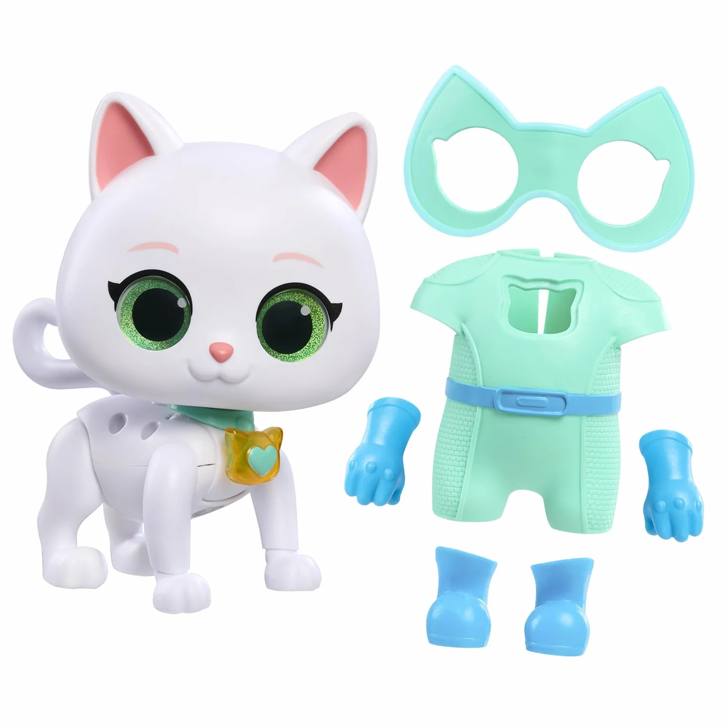 Just Play Bitsy Superkotki Disney Junior 20 cm wysokości, 9 akcesoriów, gry imitacyjne, zabawki dla dzieci od 3 lat