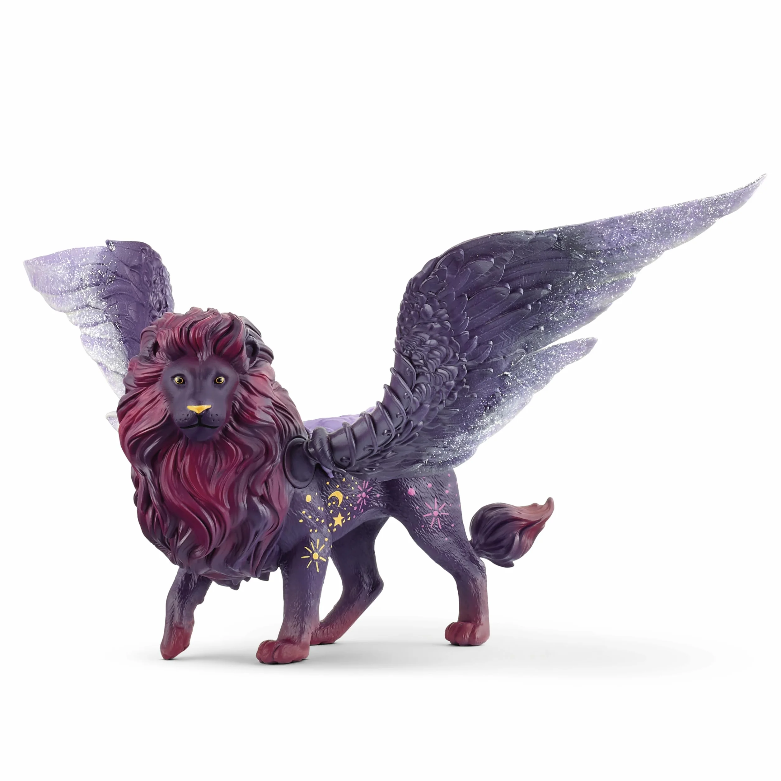 Schleich BAYALA | Księżycowy lew 70837 | Szczegółowa figurka z ruchomymi, świecącymi w ciemności skrzydłami oraz magnesem | Piękne figurki kolekcjonerskie | Figurka od 5 lat | 28 × 14 × 13 cm