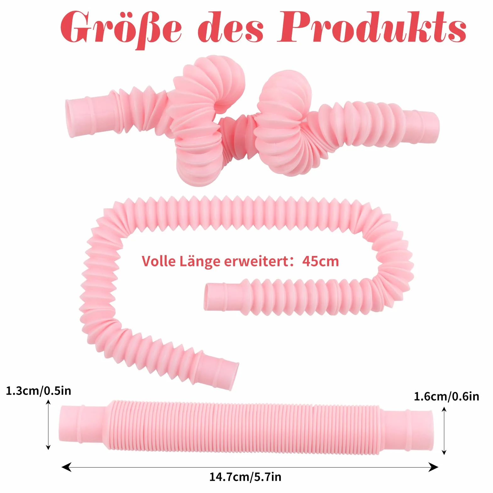 LOMIMOS 24 sztuki Pop Tubes, mini rurki sensoryczne, kolorowe rurki ze stretchem, zabawka dla dzieci i dorosłych