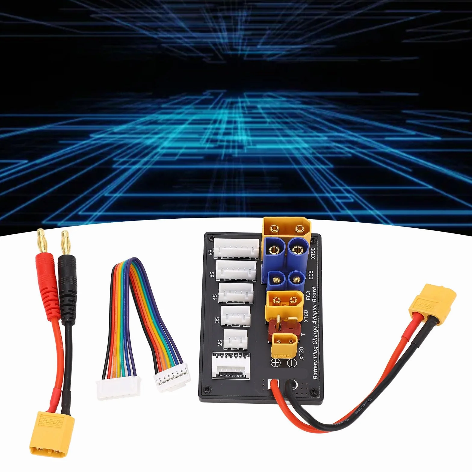 Uniwersalny Adapter Ładowania Równoległego do Akumulatorów RC 6S z Złączami XT90 XT60 EC3 EC5 XT30 Kompatybilny z Ładowarkami RC