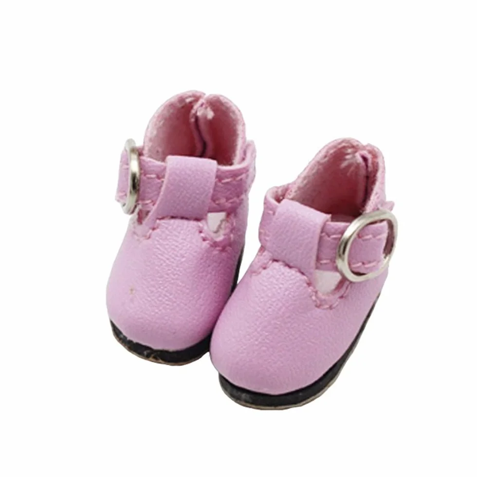 Skórzane buty z klamrą do 1/6 Blythe Momoko AZONE Doll buty na co dzień akcesoria do kostiumu 2,8 * 1,2 cm (#B)