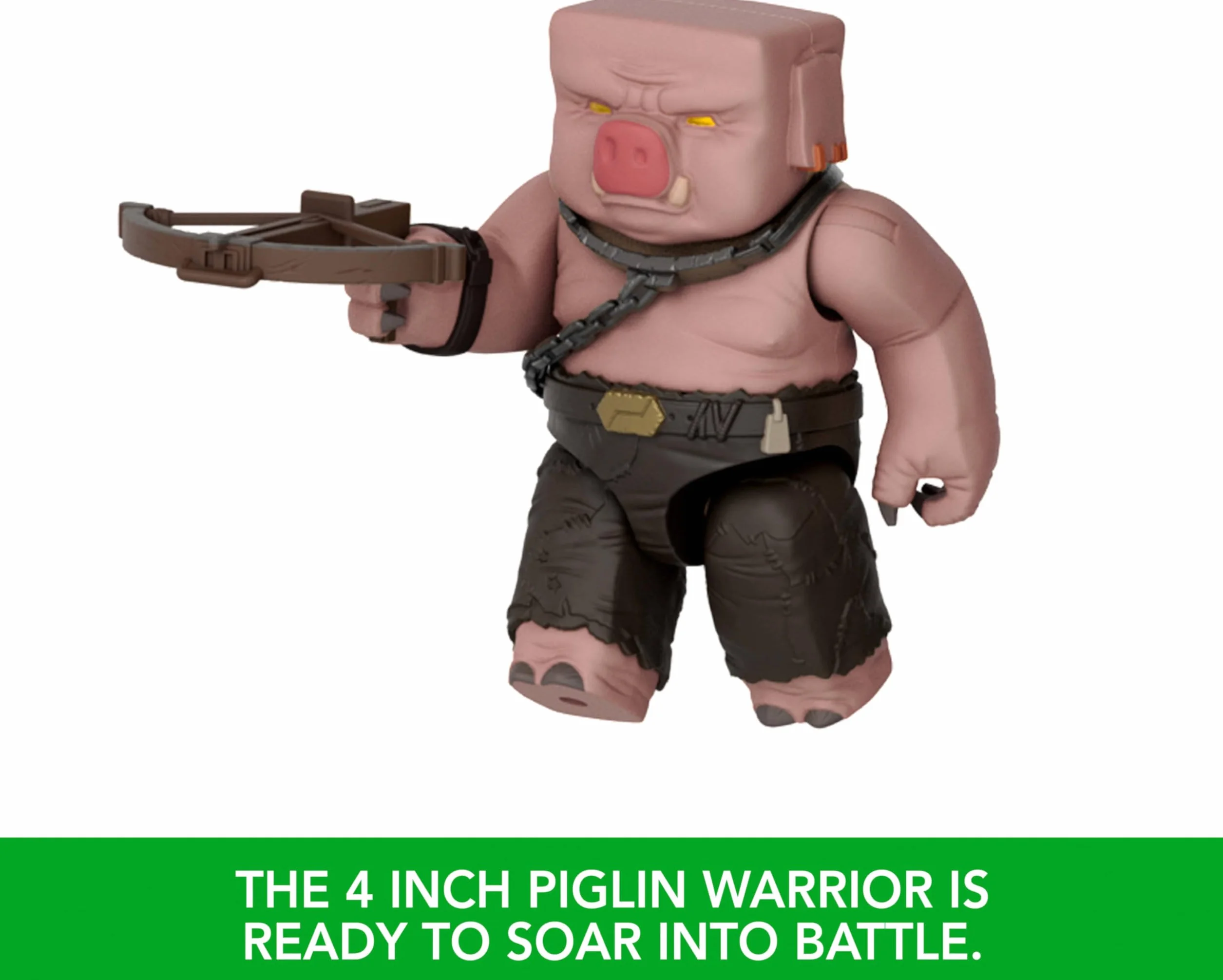 Mattel Minecraft Movie Atakujący Ghast z pociskiem Zestaw ze światłami, dźwiękami, wyrzutnią i pociskiem oraz figurka Piglin Wojownik, interaktywna zabawka inspirowana filmem, JFB69