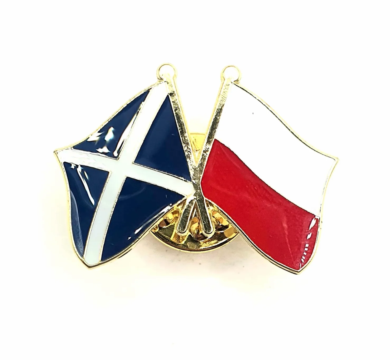 Polska Szkocja Saltire Metal Emalia Flaga Przypinka Odznaka