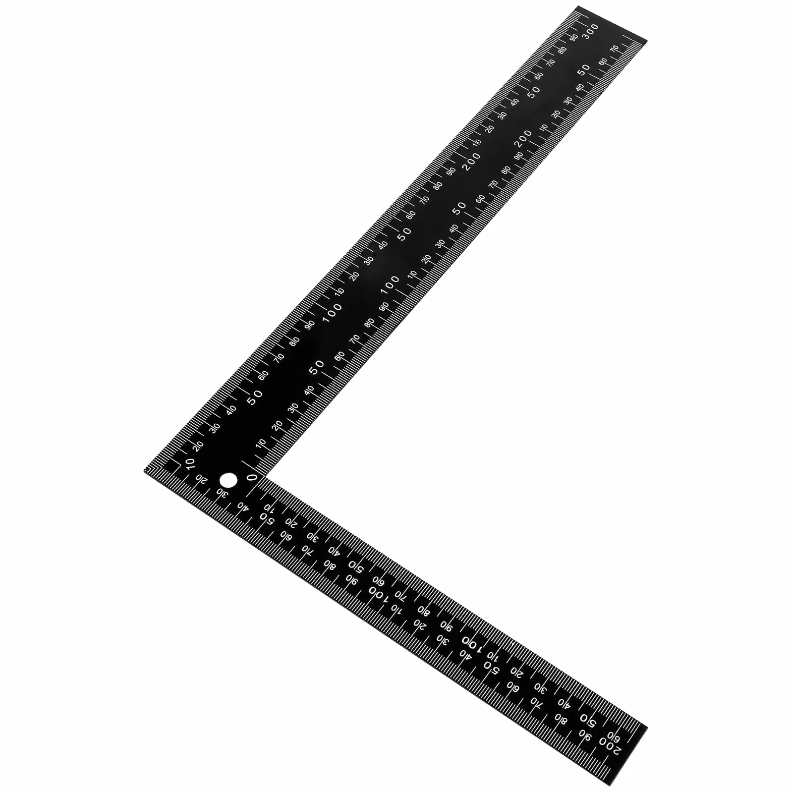 Linijka kątowa 200 × 300 mm, stal nierdzewna, w kształcie litery L, linijka kątowa 90 stopni, kątownik ciesielski, podwójna skala boczna, kwadratowa linijka dla stolarzy, inżynierów, rzemieślników