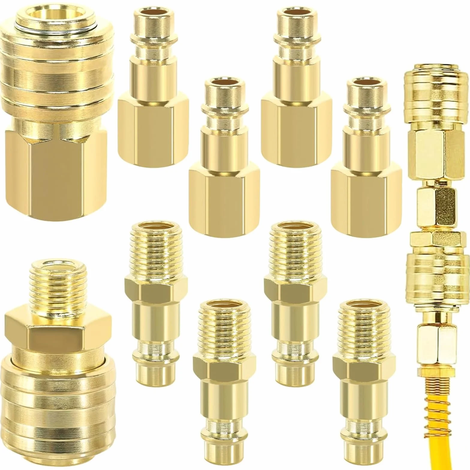 10 sztuk szybkozłączek sprężonego powietrza 1/4 "BSP europejskie złącza szybkozłączki przewodów powietrznych złączki złączki do węży sprzęgła wąż powietrza sprężarka złącza