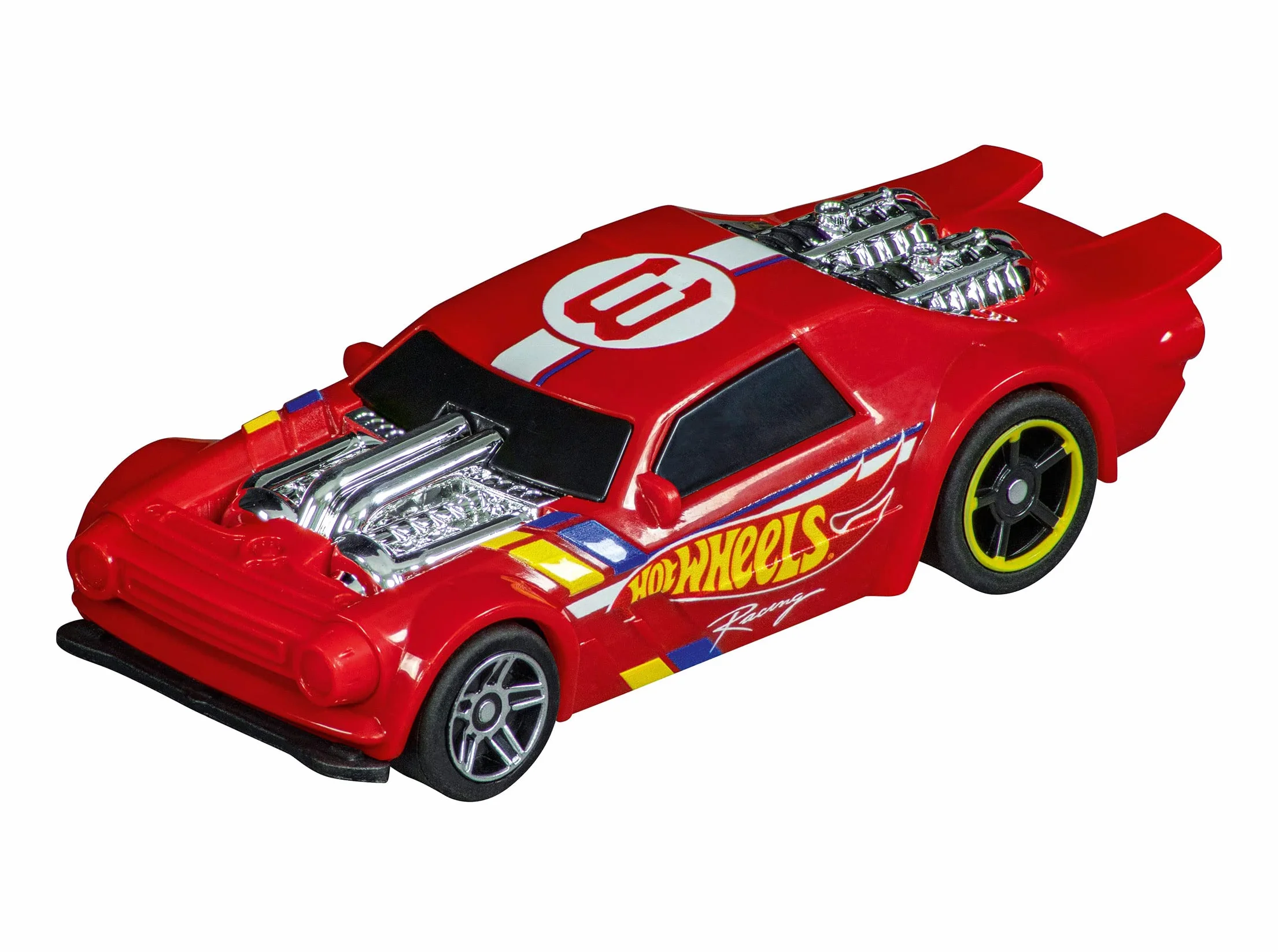 Carrera 20064216 Carrera GO Hot Wheels Night Shifter czerwona wyścigówka w skali 1:43 licencja Hot Wheels wyścigowa akcja z eleganckim czerwonym designem
