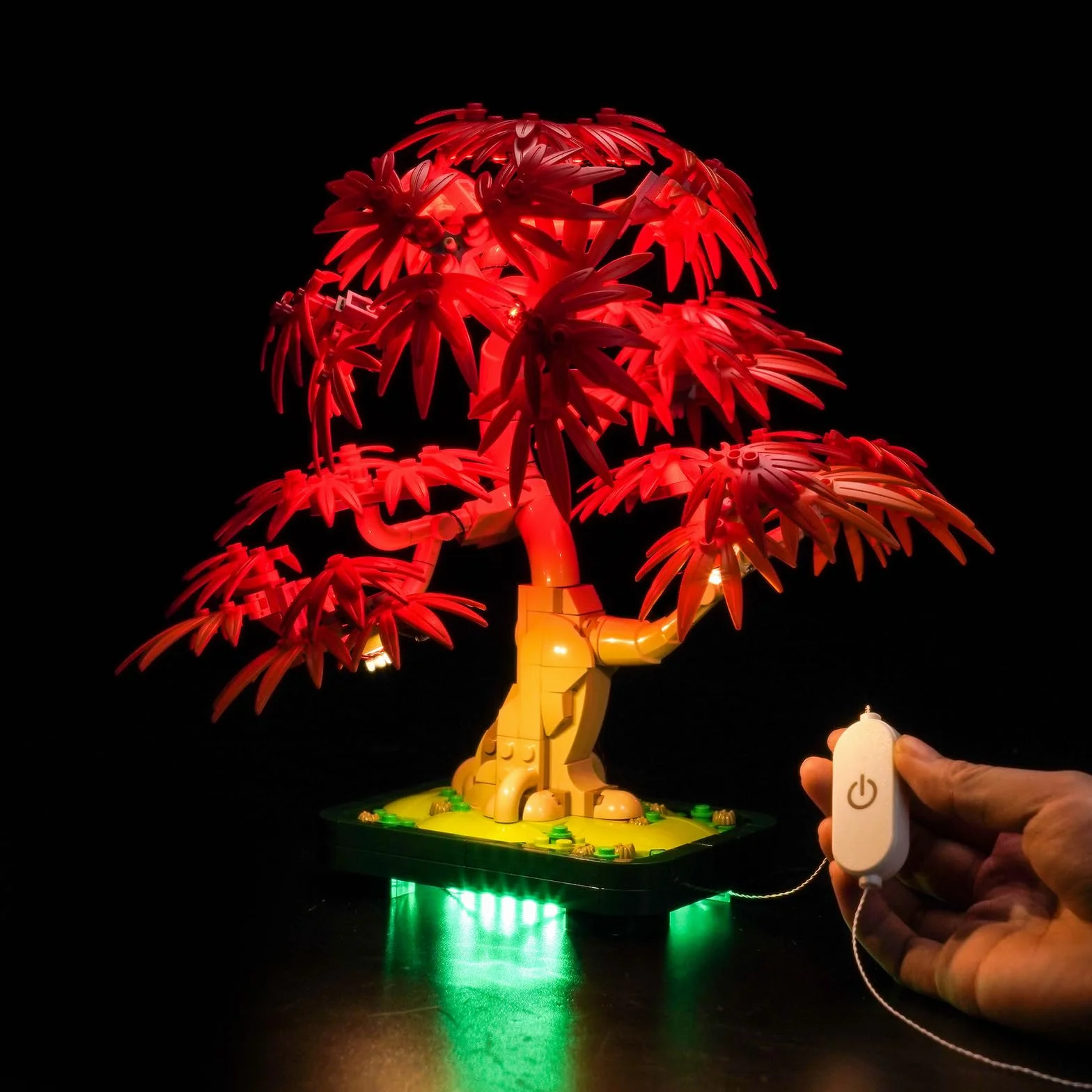 Zestaw świateł LED kompatybilny z Lego Japanese Red Maple Bonsai Tree 10348 (nie jest to model), zestaw oświetleniowy kompatybilny z Lego Japanese Red Maple Bonsai Tree Kreatywna zabawka