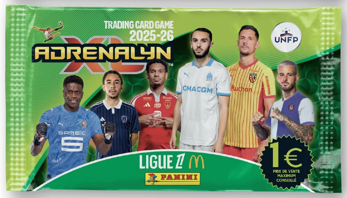 Panini ADRENALYN League 1 McDonald's 2025-2026 Trading Cards Game Pudełko 50 kieszeni