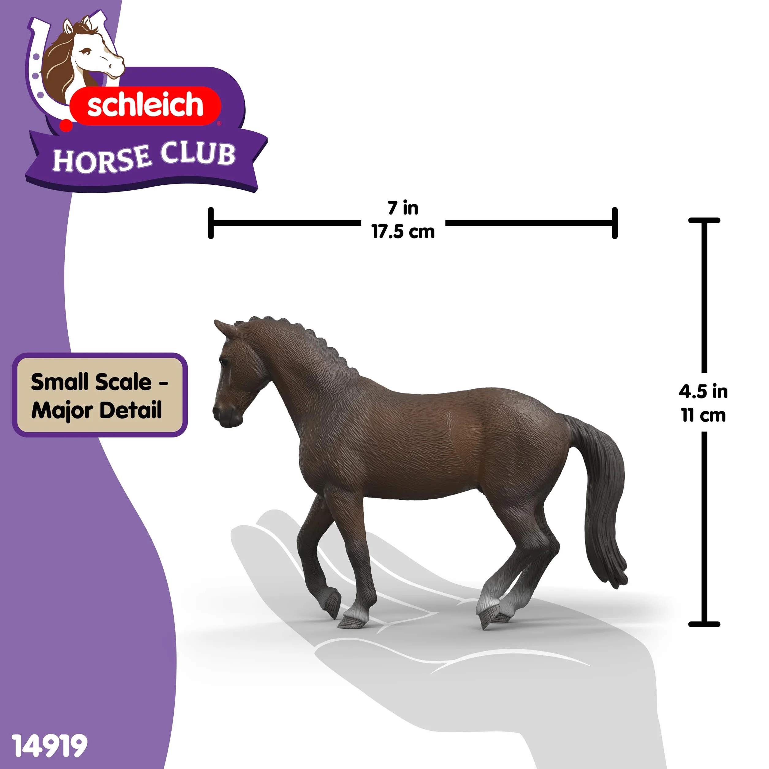 schleich HORSE CLUB | KWPN Wałach 14919 | szczegółowy koń | Prezent dziewczynkom i chłopcom | Dekoracja i kolekcjonerska figurka | Zabawki koni od 5 lat | 14 x 4 x 11 cm